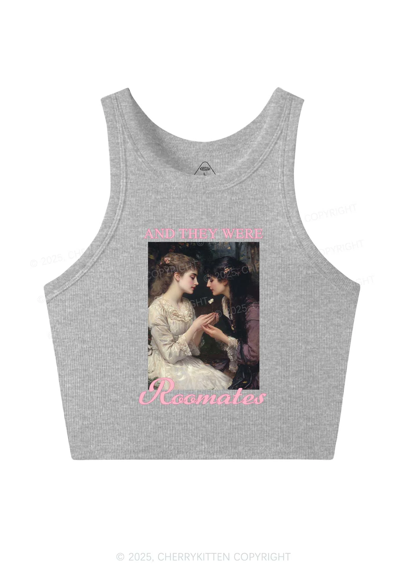 They Were Roomates Pride Y2K Crop Tank Top Cherrykitten - Image 4