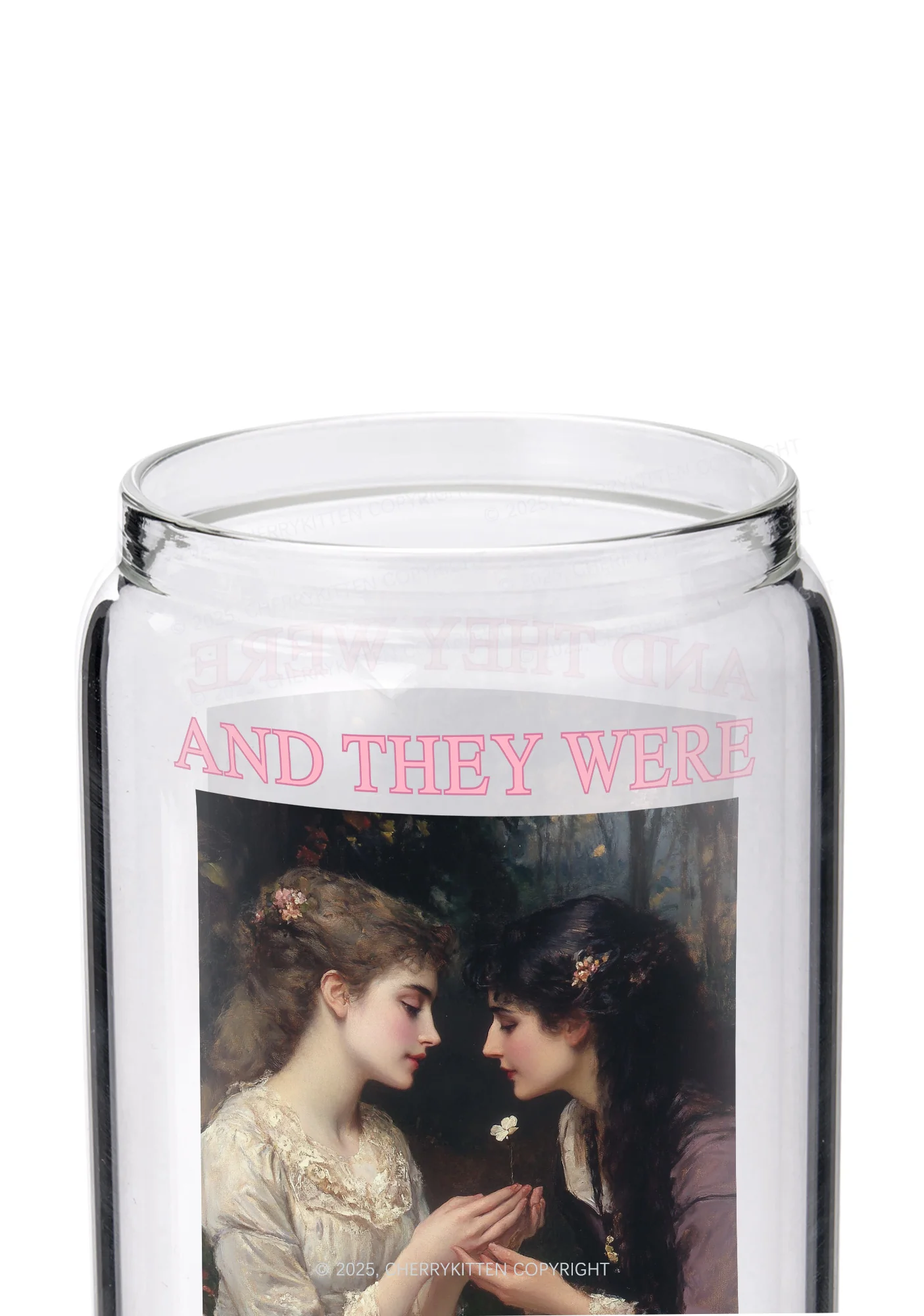 They Were Roomates Pride Y2K Printed Glass Cup Cherrykitten - Image 2