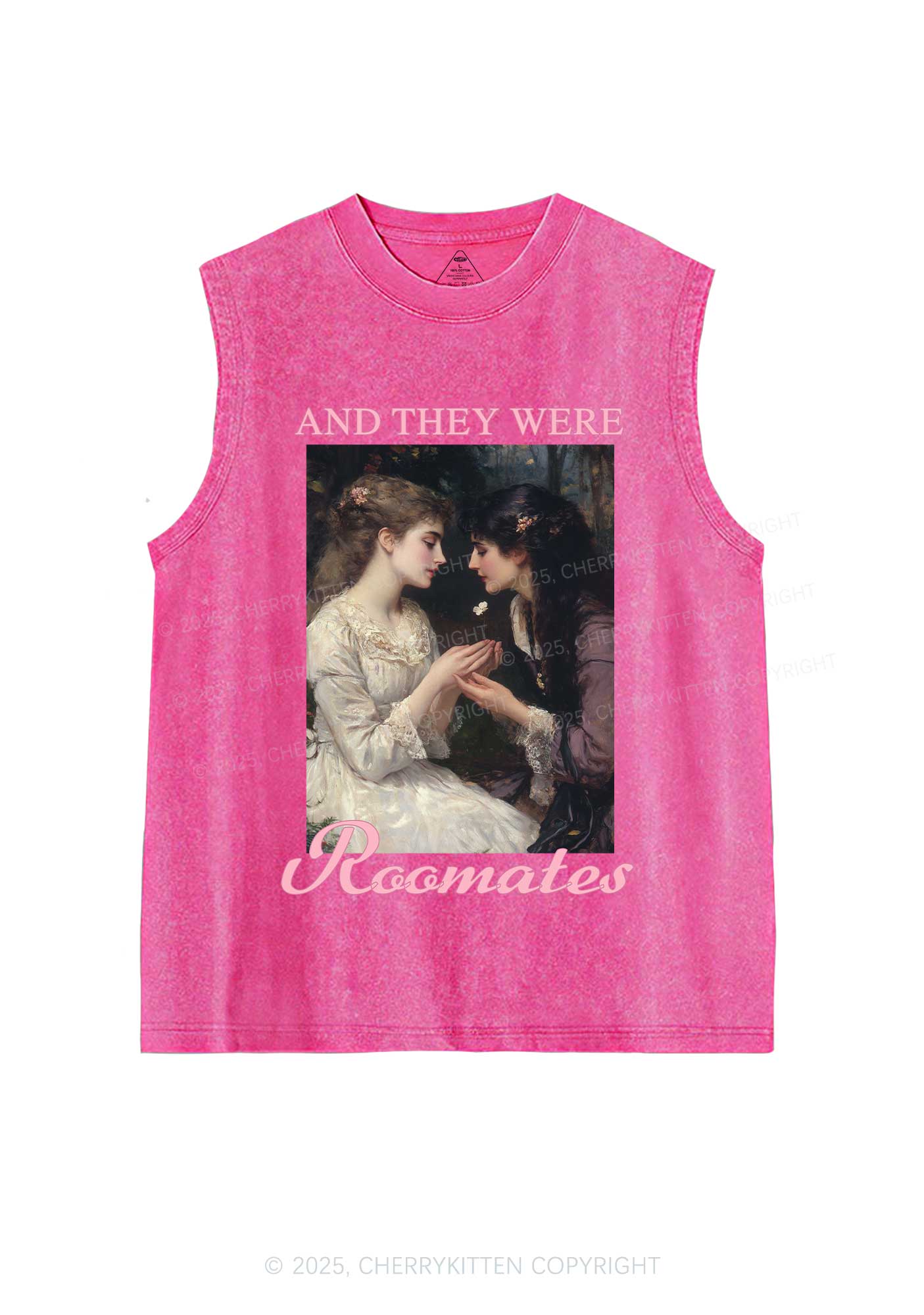 They Were Roomates Pride Y2K Washed Muscle Tank Cherrykitten - Image 3