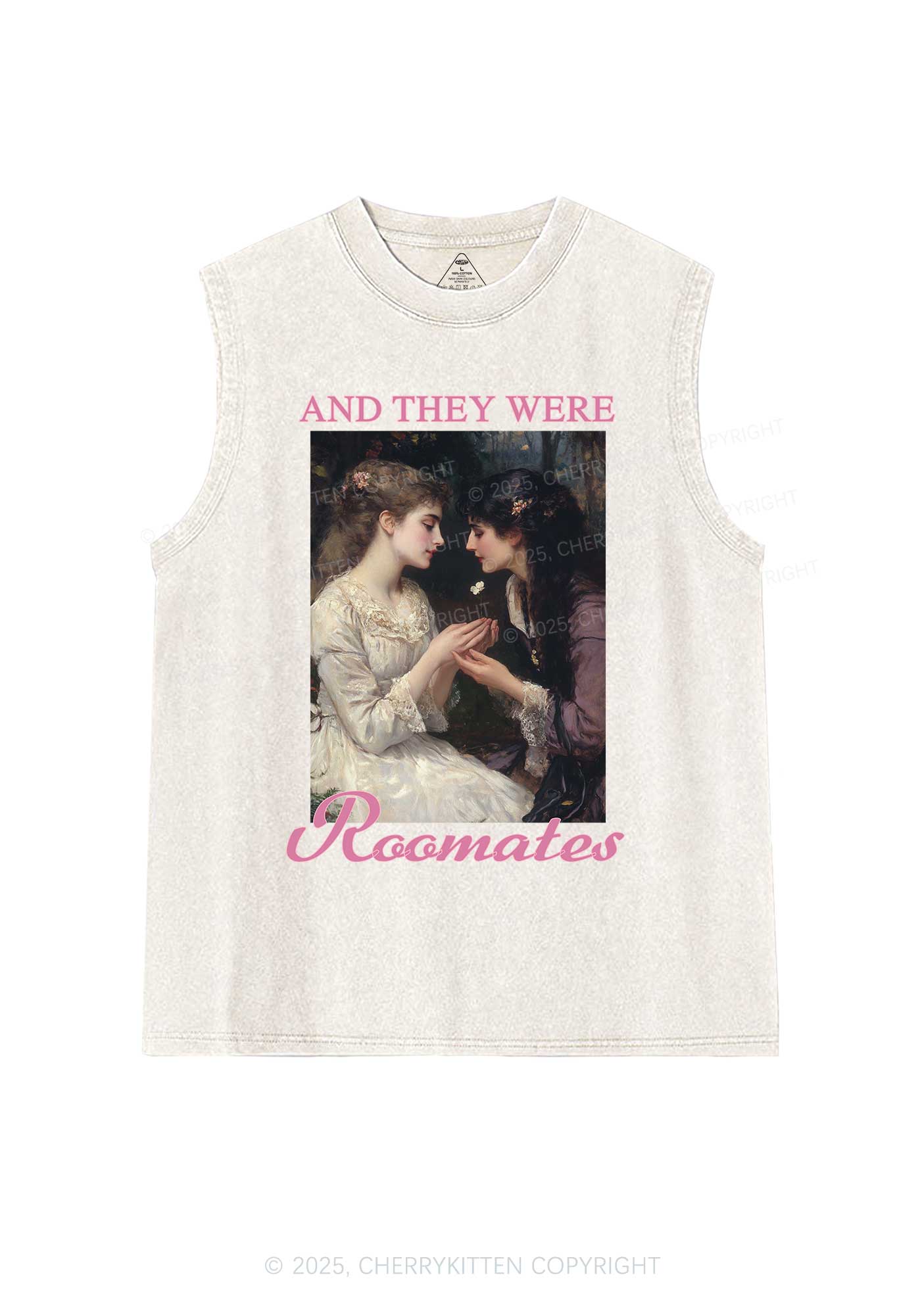 They Were Roomates Pride Y2K Washed Muscle Tank Cherrykitten - Image 4