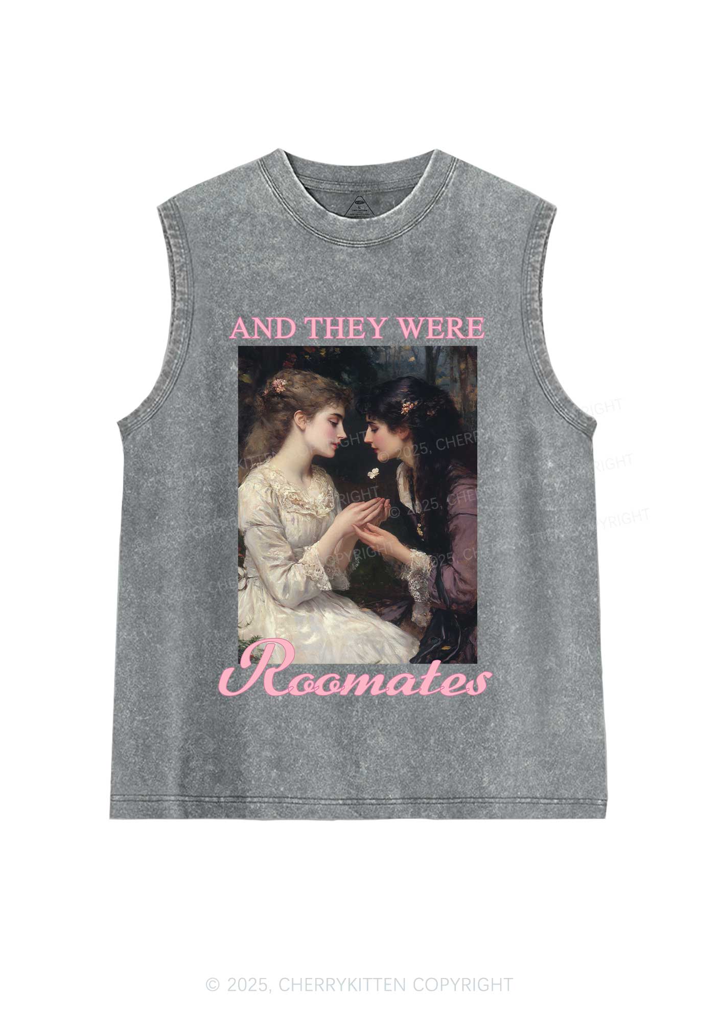 They Were Roomates Pride Y2K Washed Muscle Tank Cherrykitten - Image 5