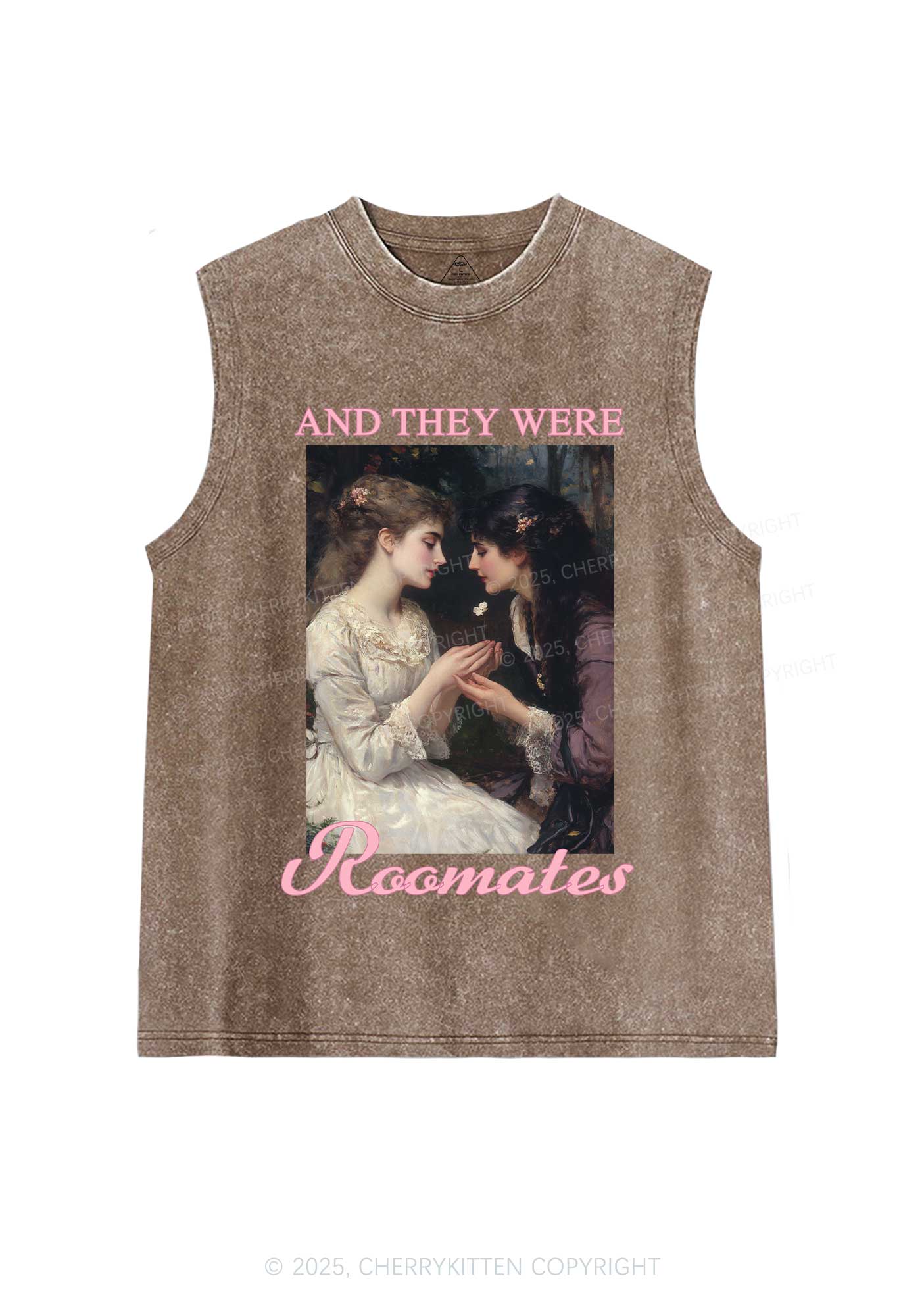 They Were Roomates Pride Y2K Washed Muscle Tank Cherrykitten - Image 6