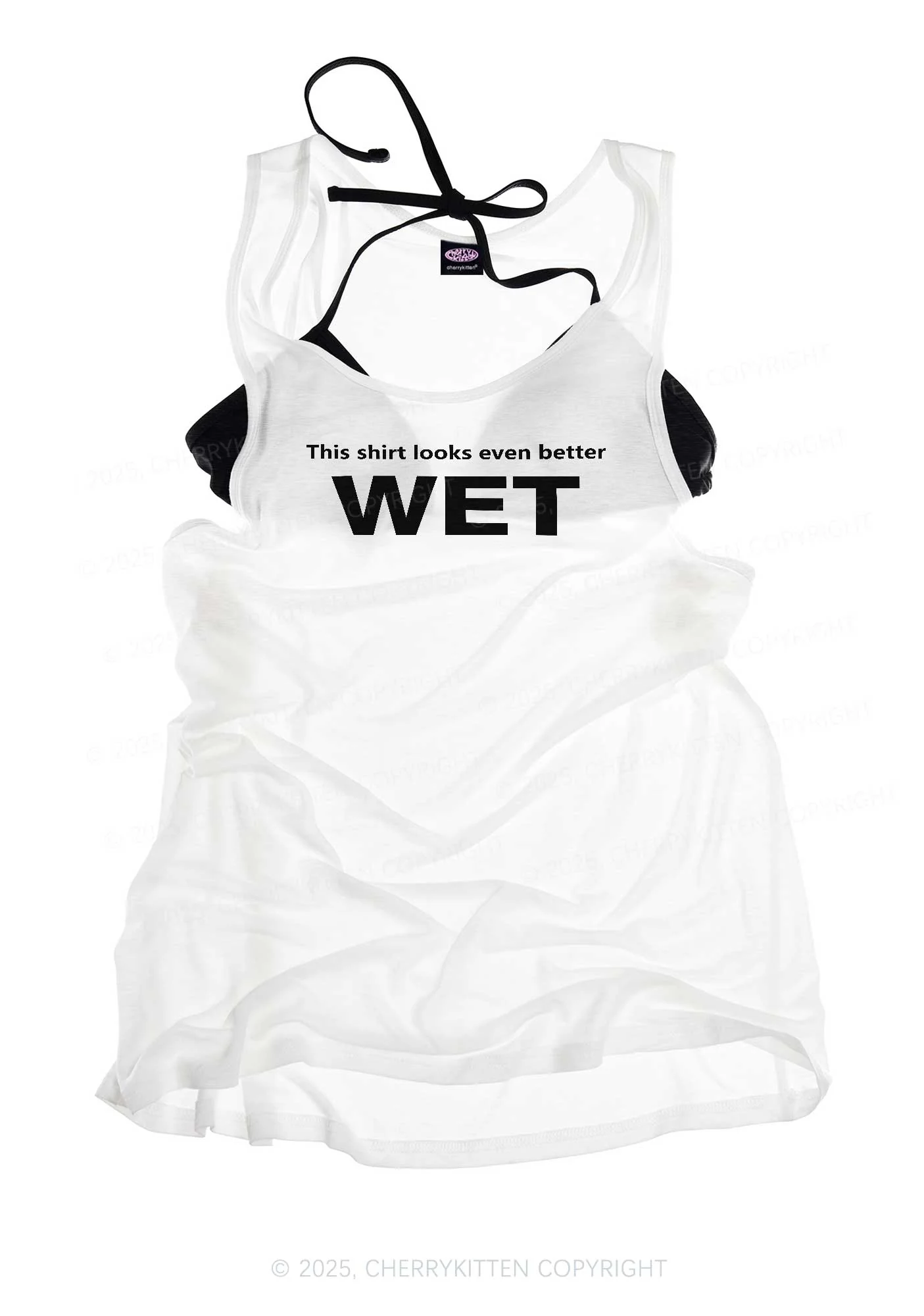 This Shirt Looks Better Wet Y2K Sheer Boyfriend Tank Cherrykitten - Image 3