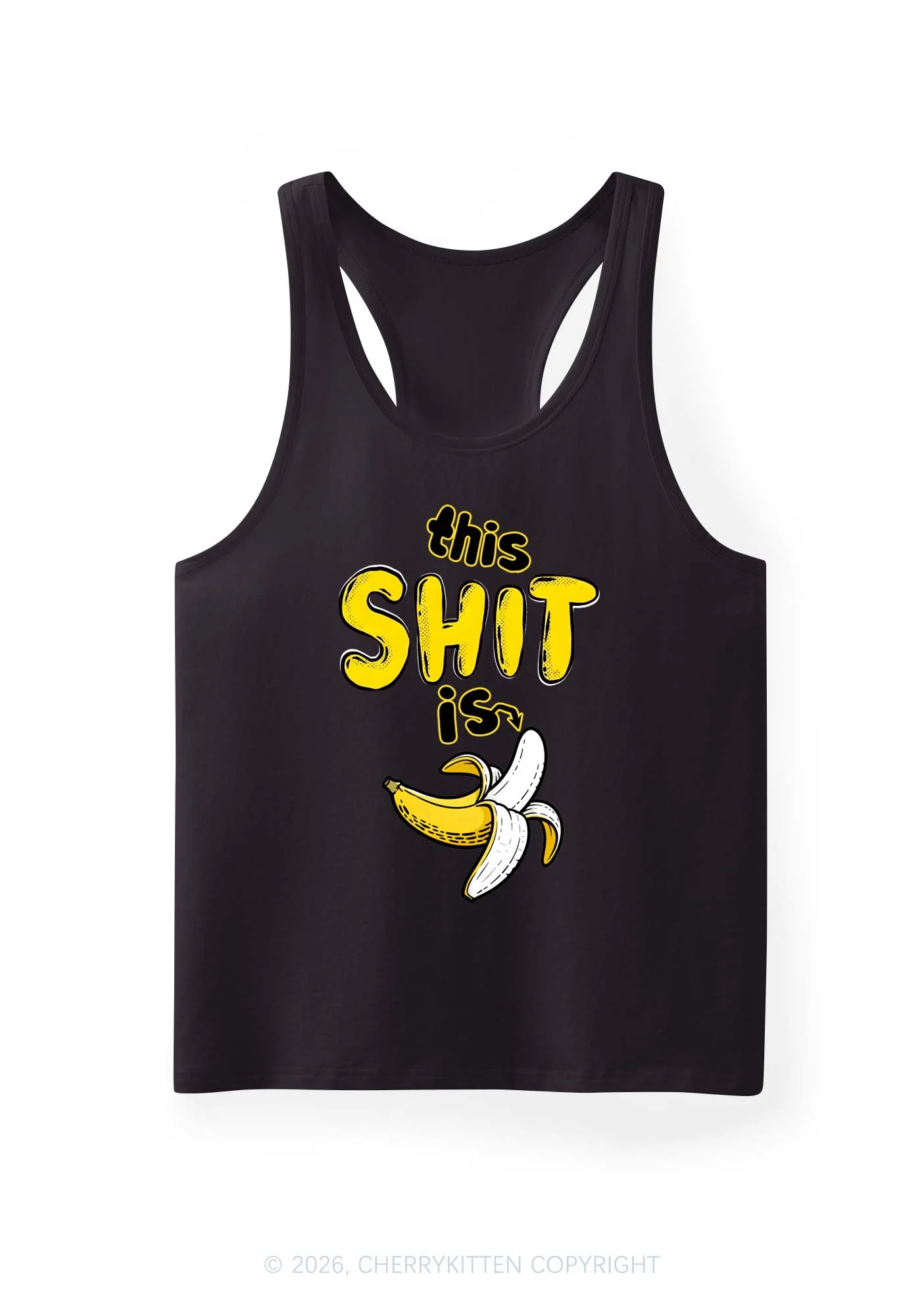 This Shxt Is Banana Y2K Men Racerback Tank Top Cherrykitten - Image 3