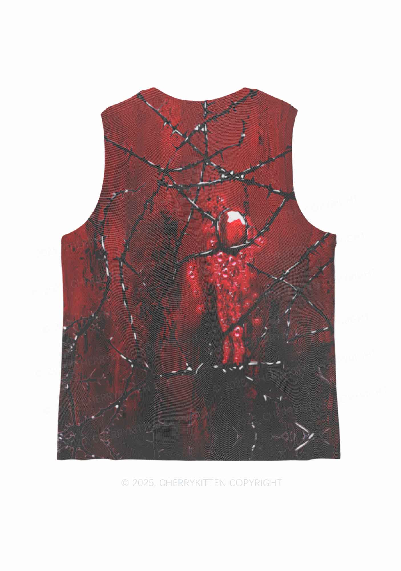 Thorned Ruby Y2K Mesh Muscle Tank Cherrykitten - Image 4