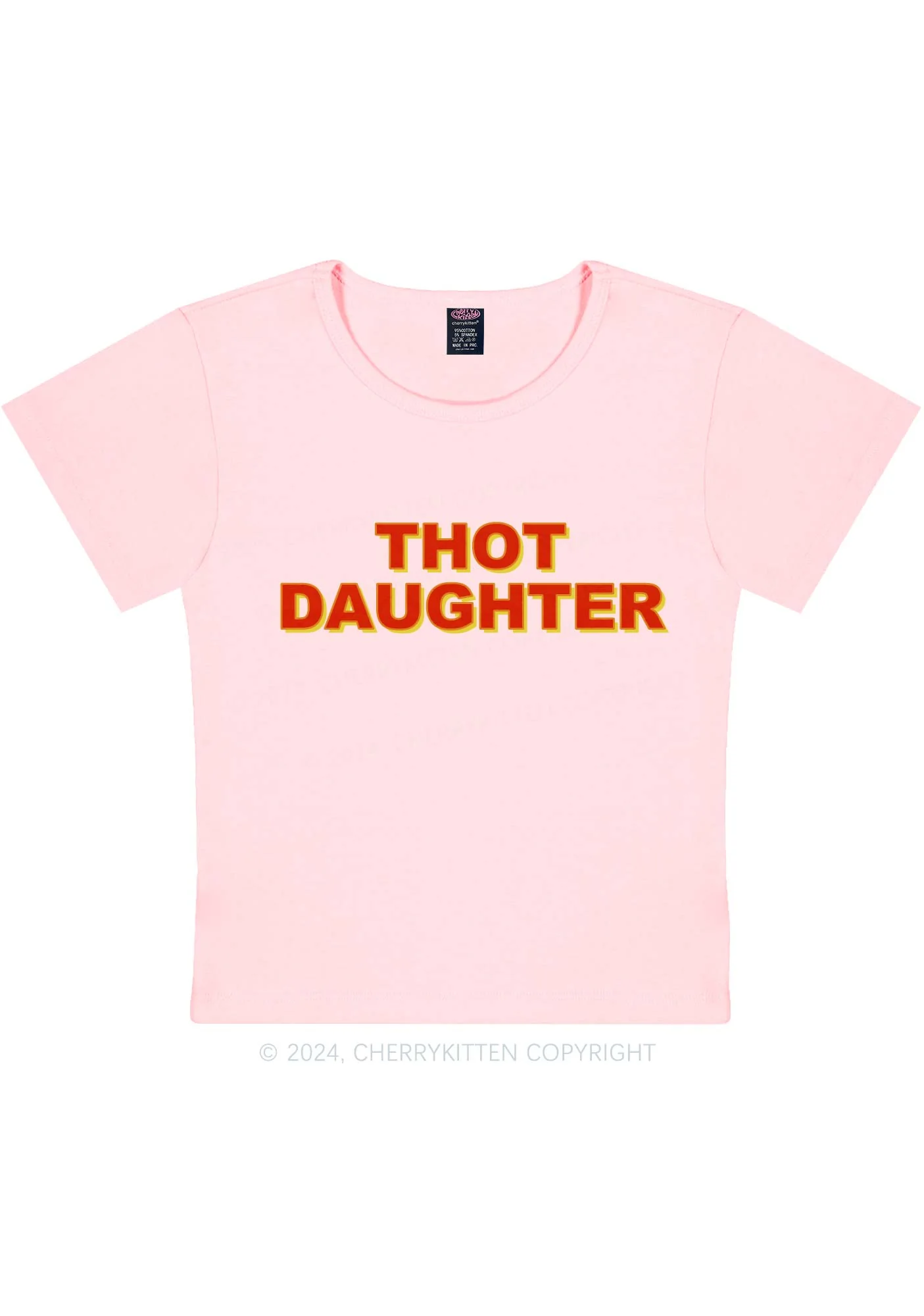 Thot Daughter Y2K Baby Tee Cherrykitten - Image 10
