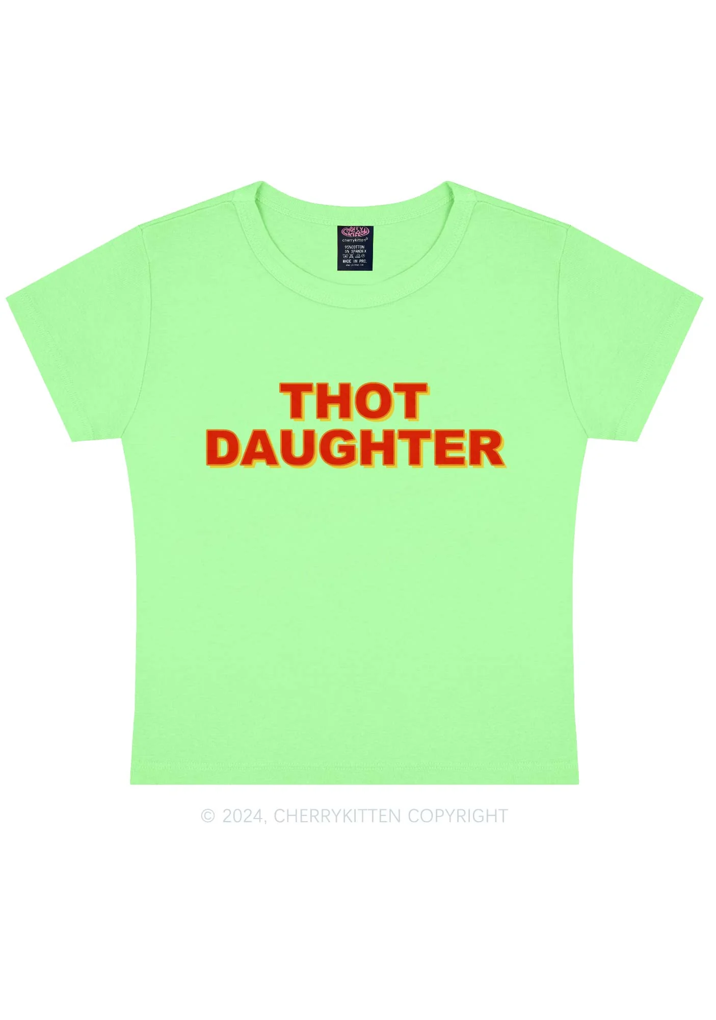 Thot Daughter Y2K Baby Tee Cherrykitten - Image 11