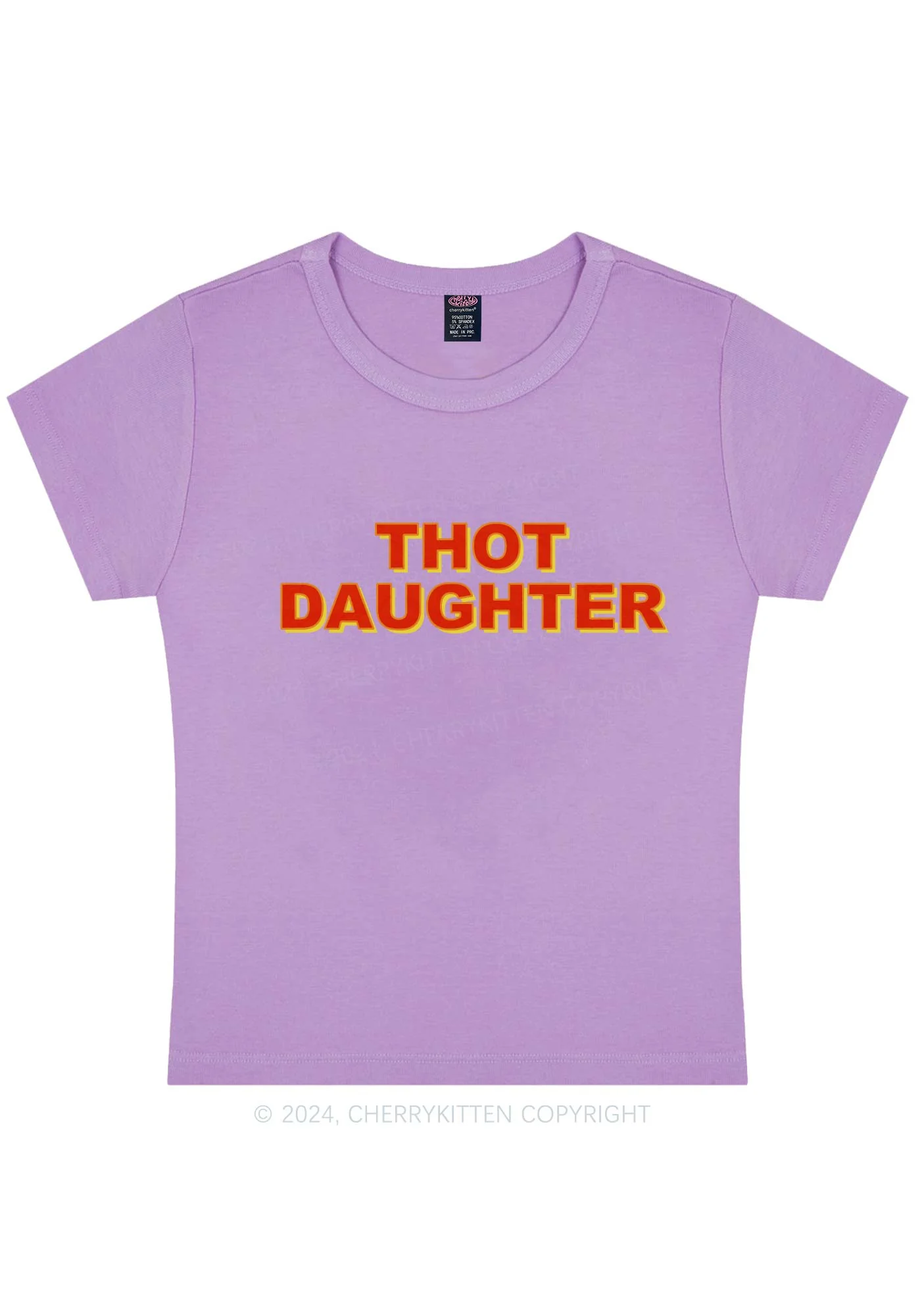 Thot Daughter Y2K Baby Tee Cherrykitten - Image 5