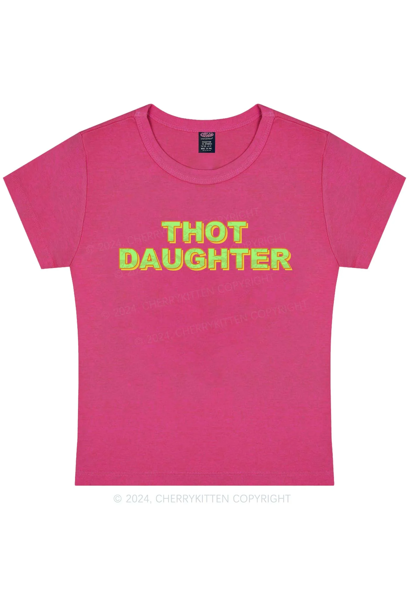Thot Daughter Y2K Baby Tee Cherrykitten - Image 6