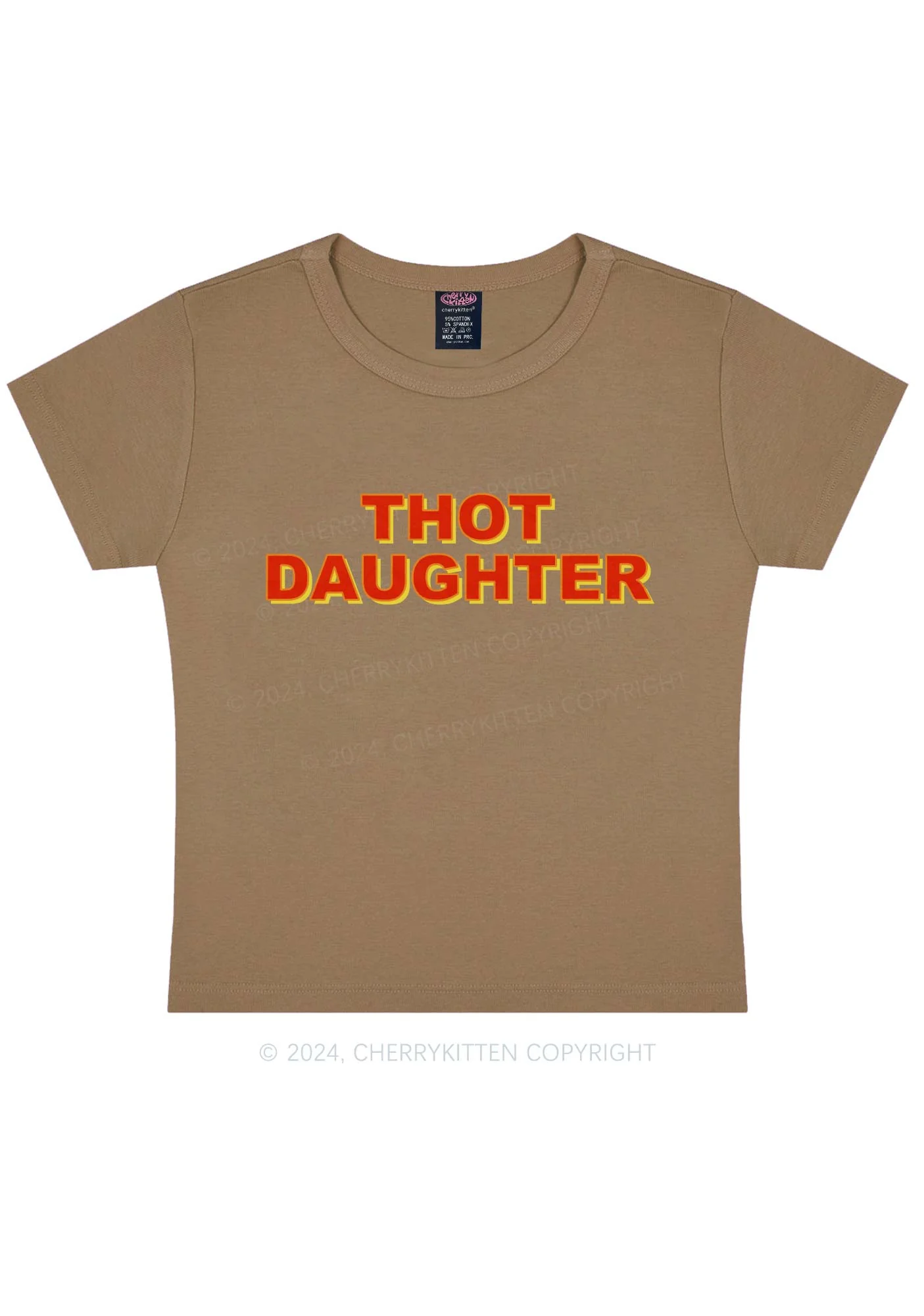 Thot Daughter Y2K Baby Tee Cherrykitten - Image 9