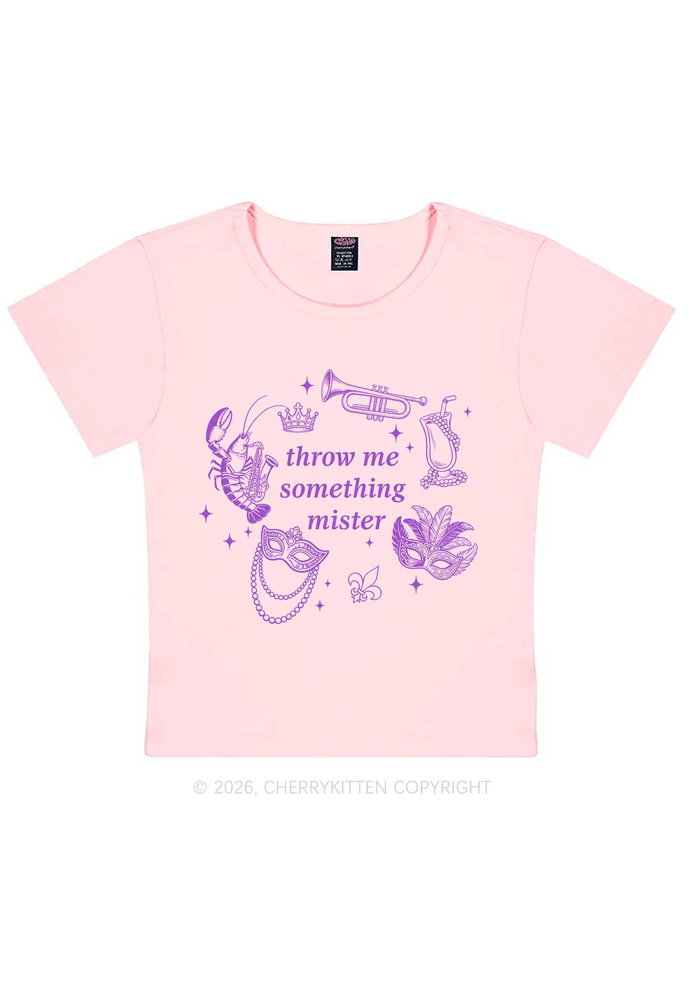 Throw Me Something Mister Y2K Baby Tee Cherrykitten - Image 11