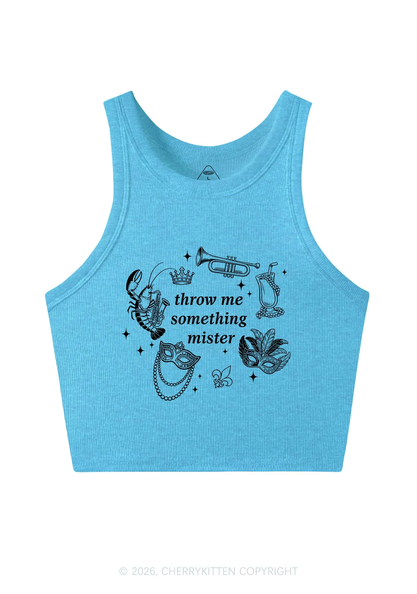 Throw Me Something Mister Y2K Crop Tank Top Cherrykitten - Image 4