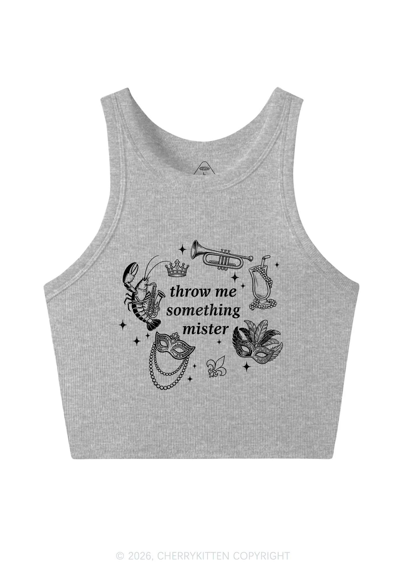Throw Me Something Mister Y2K Crop Tank Top Cherrykitten - Image 5