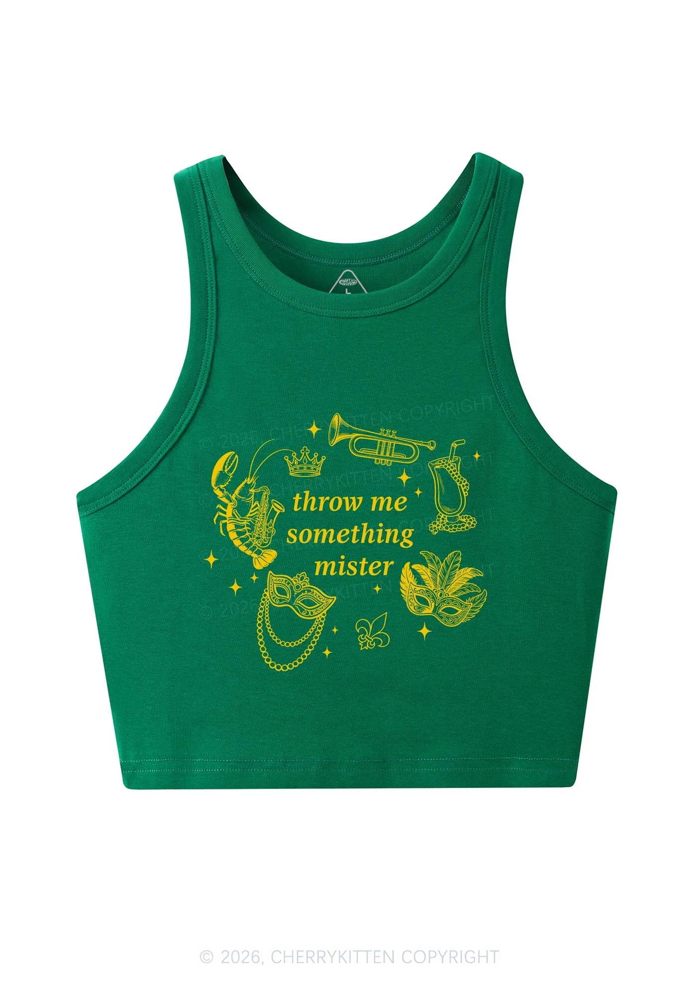 Throw Me Something Mister Y2K Crop Tank Top Cherrykitten - Image 6