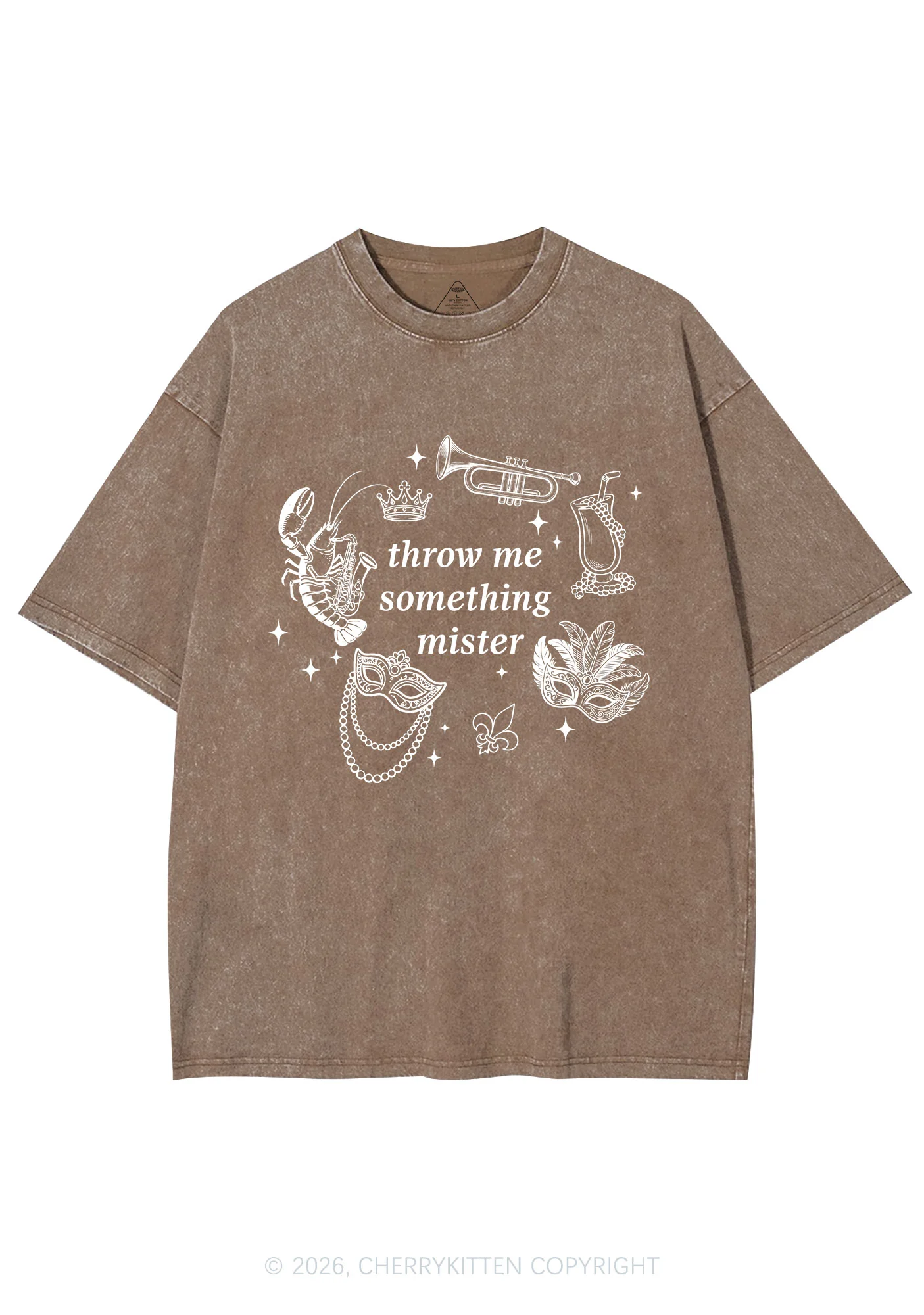 Throw Me Something Mister Y2K Shirts Washed Tee Cherrykitten - Image 7