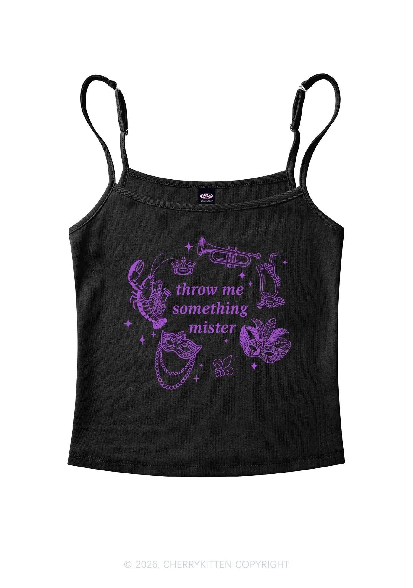 Throw Me Something Mister Y2K Spaghetti Strap Cami Cherrykitten - Image 3