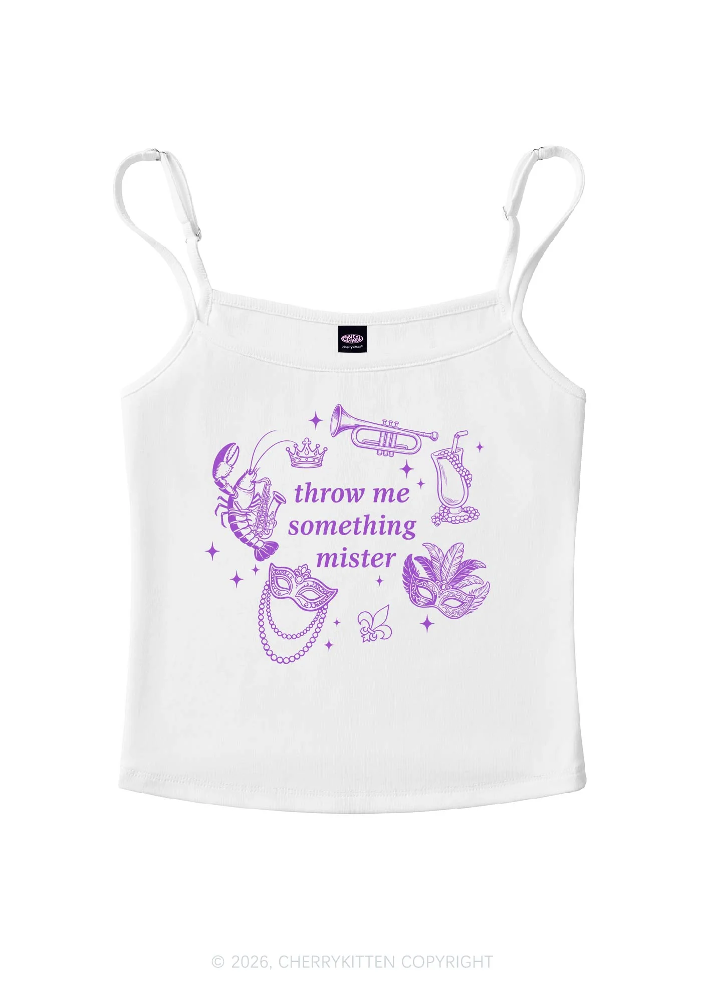 Throw Me Something Mister Y2K Spaghetti Strap Cami Cherrykitten - Image 4