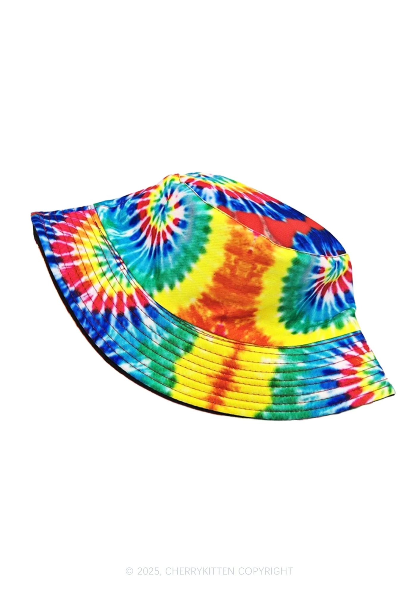 Tie Dye Rainbow Print Double Side Wear Pride Y2K Bucket Hat Cherrykitten - Image 3