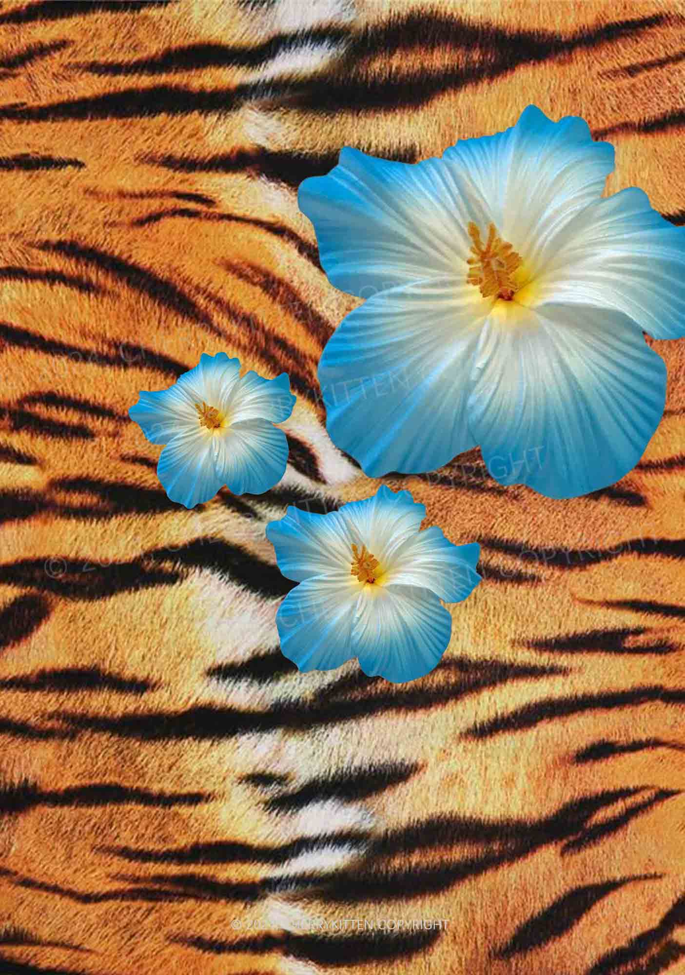 Tiger With Flowers Y2K Print Bikini Set Cherrykitten - Image 2