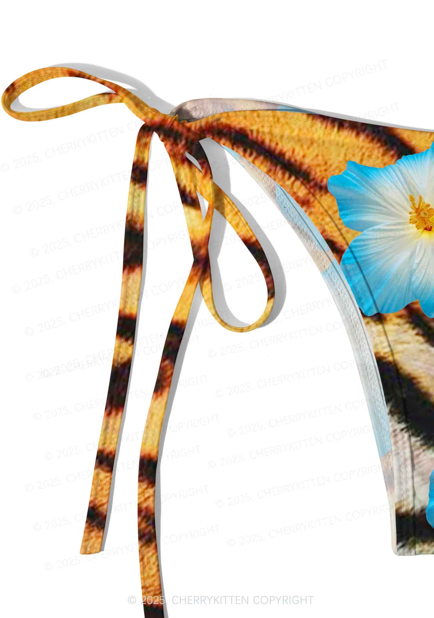 Tiger With Flowers Y2K Print Bikini Set Cherrykitten - Image 5