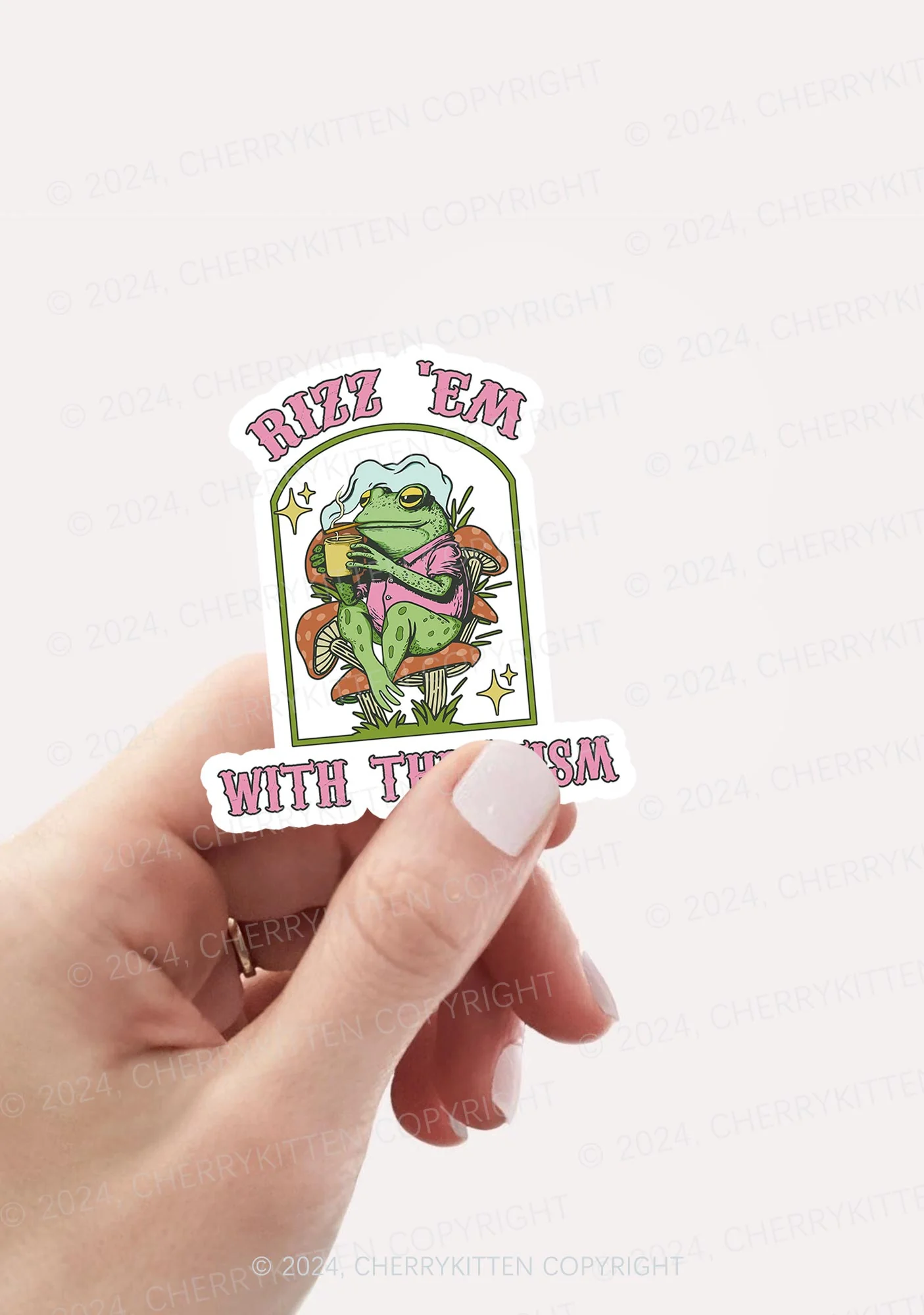 Tism Rizz Frog 1Pc Y2K Sticker Cherrykitten - Image 2