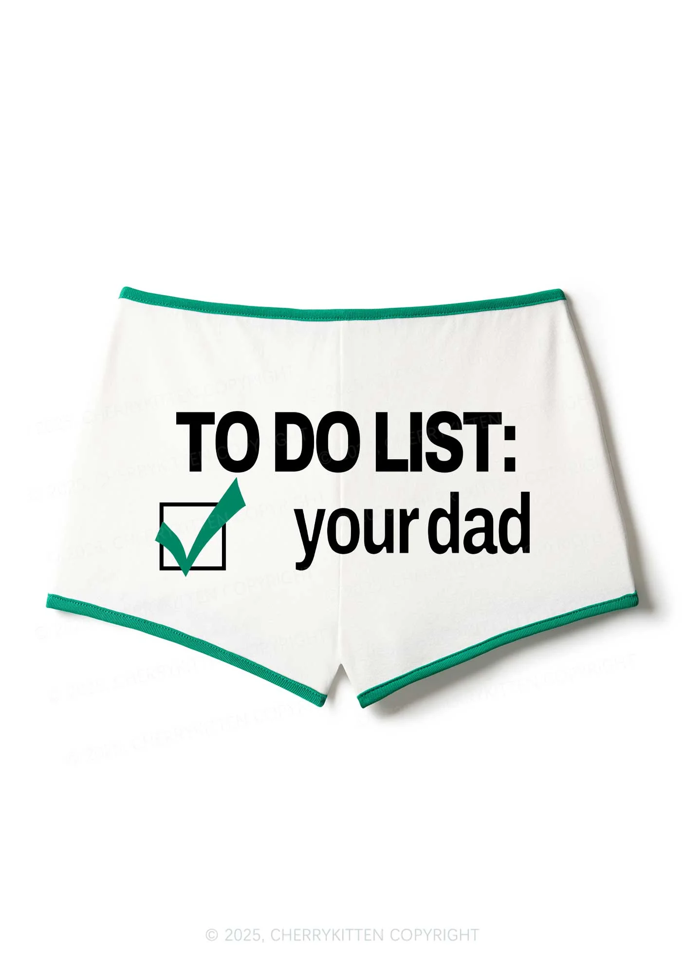 To Do List Your Dad Y2K Booty Shorts Cherrykitten - Image 3