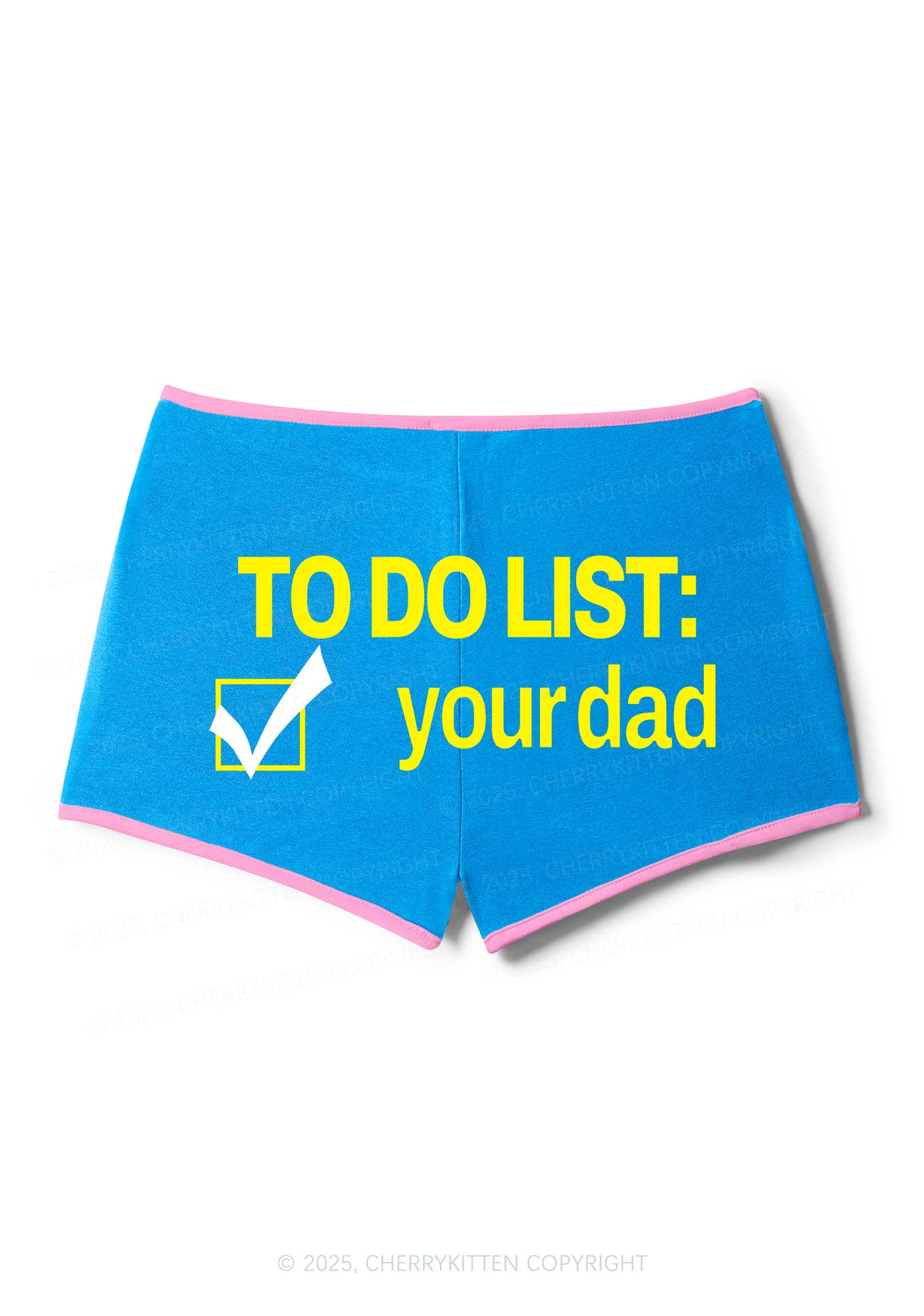 To Do List Your Dad Y2K Booty Shorts Cherrykitten - Image 4