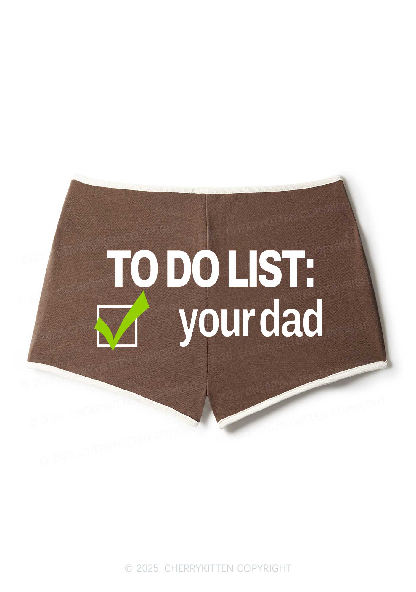 To Do List Your Dad Y2K Booty Shorts Cherrykitten - Image 5