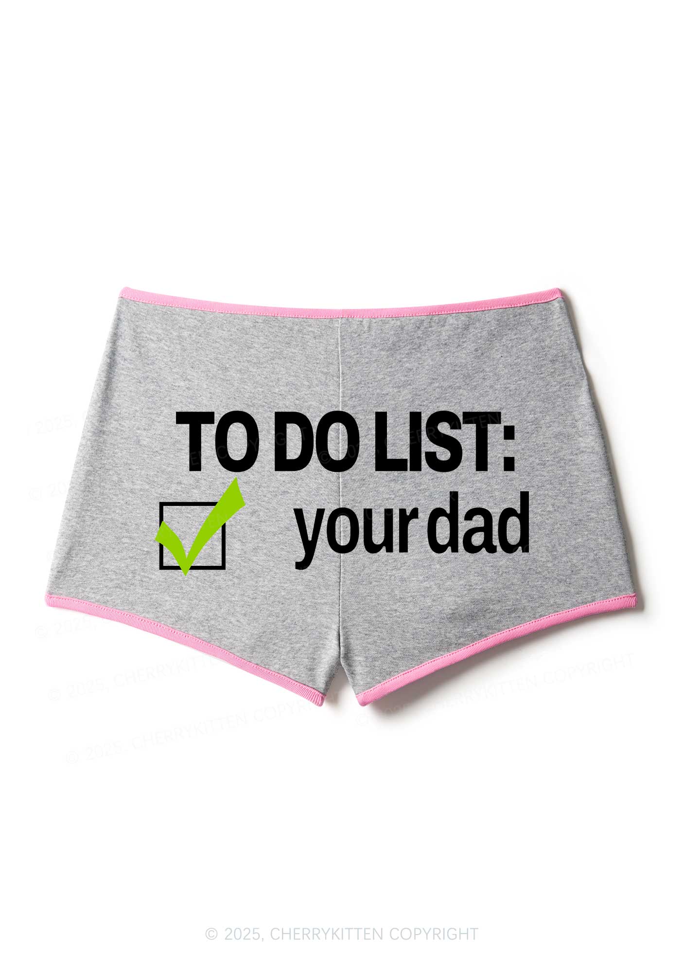 To Do List Your Dad Y2K Booty Shorts Cherrykitten - Image 6