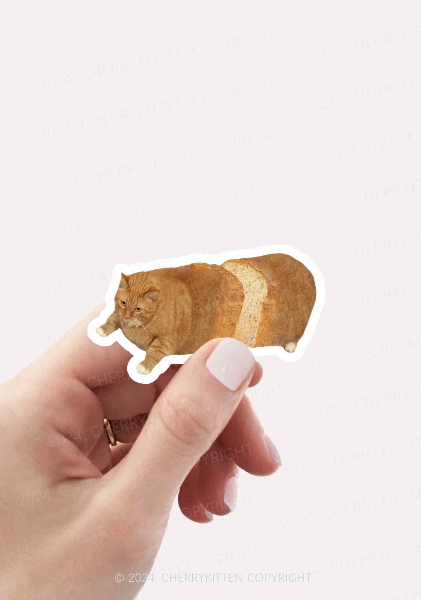 Toast Cat Bread 1Pc Y2K Sticker Cherrykitten - Image 2