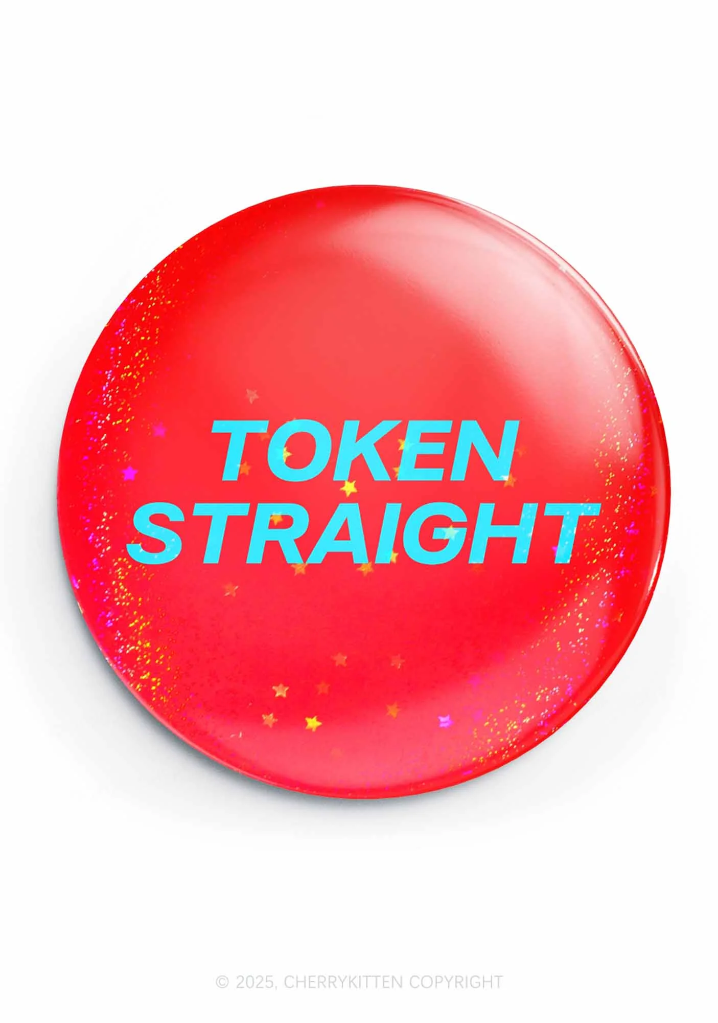 Token Straight Pride 1Pc Y2K Pin Badge Cherrykitten - Image 2