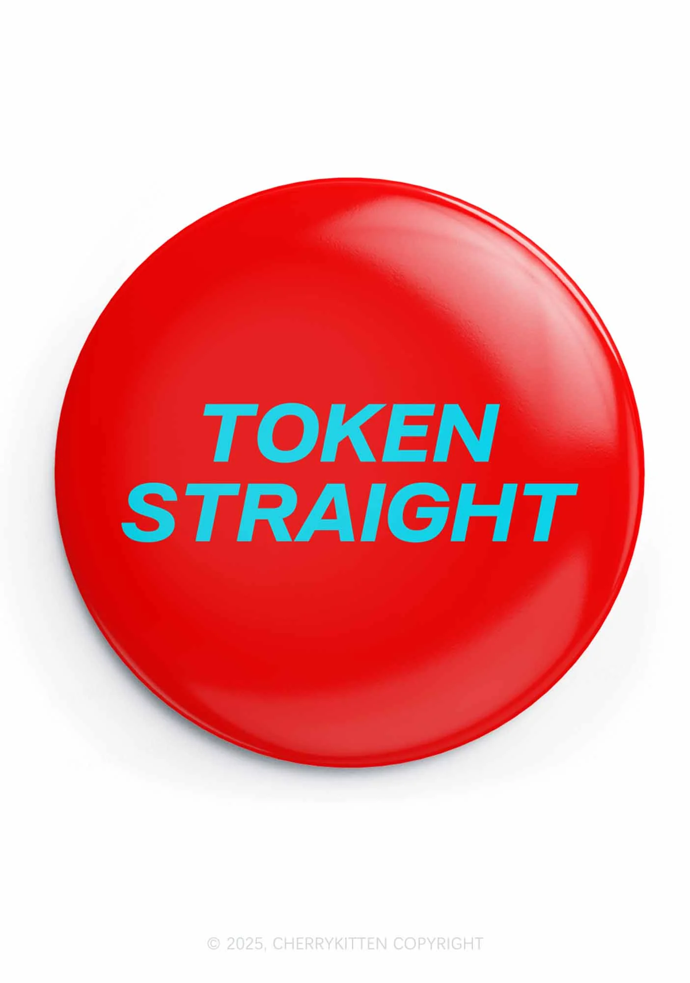 Token Straight Pride 1Pc Y2K Pin Badge Cherrykitten - Image 3
