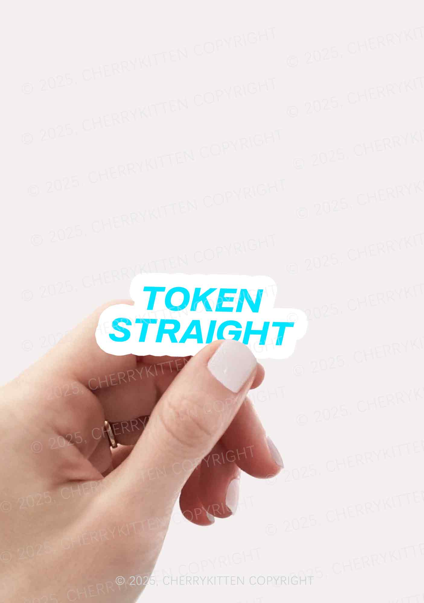 Token Straight Pride 1Pc Y2K Sticker Cherrykitten - Image 2