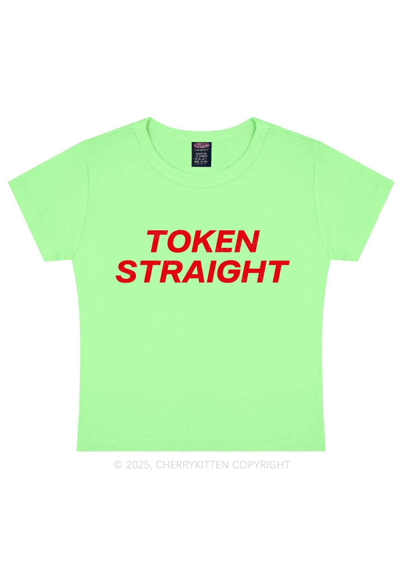 Token Straight Pride Y2K Baby Tee Cherrykitten - Image 12