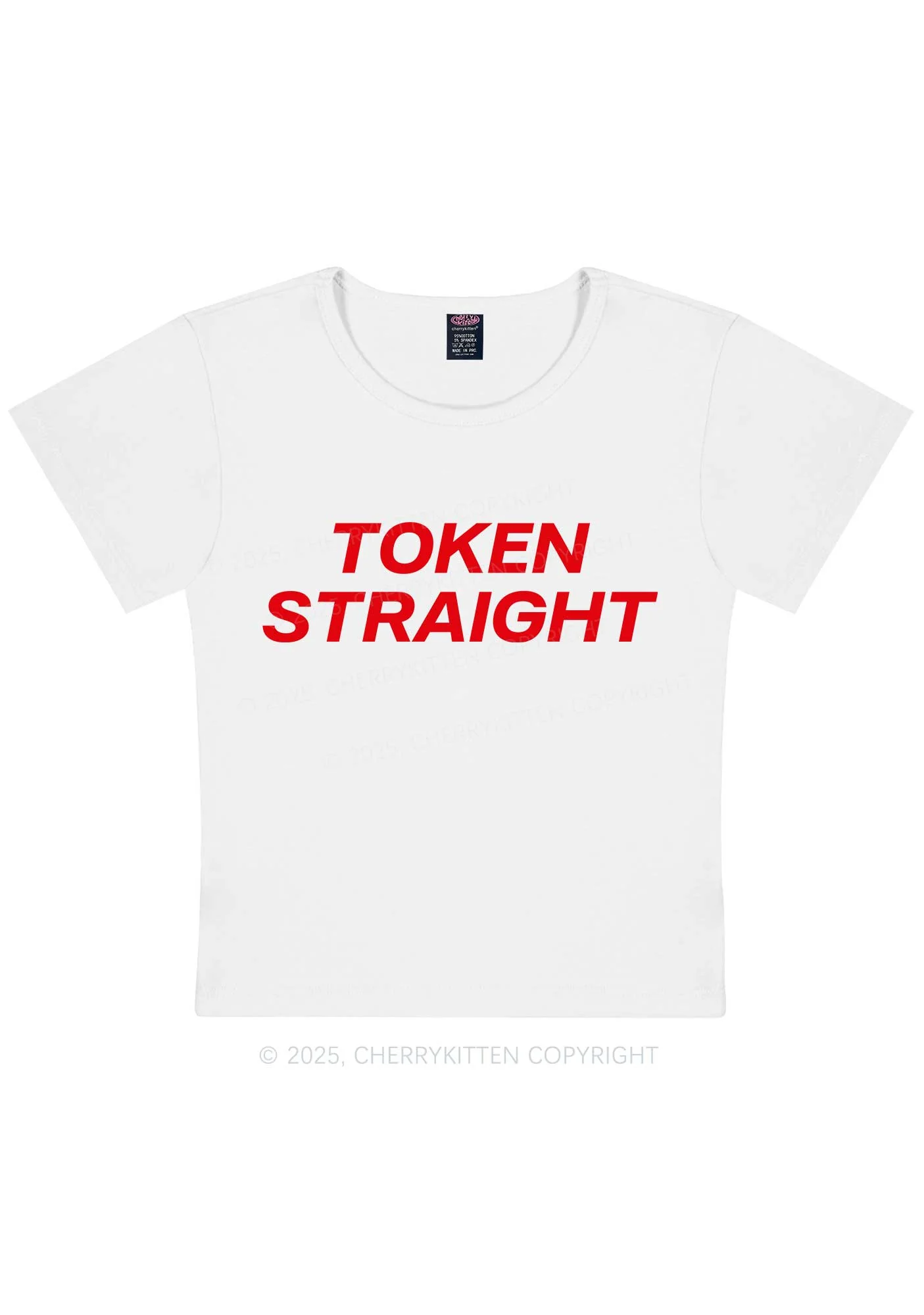 Token Straight Pride Y2K Baby Tee Cherrykitten - Image 6