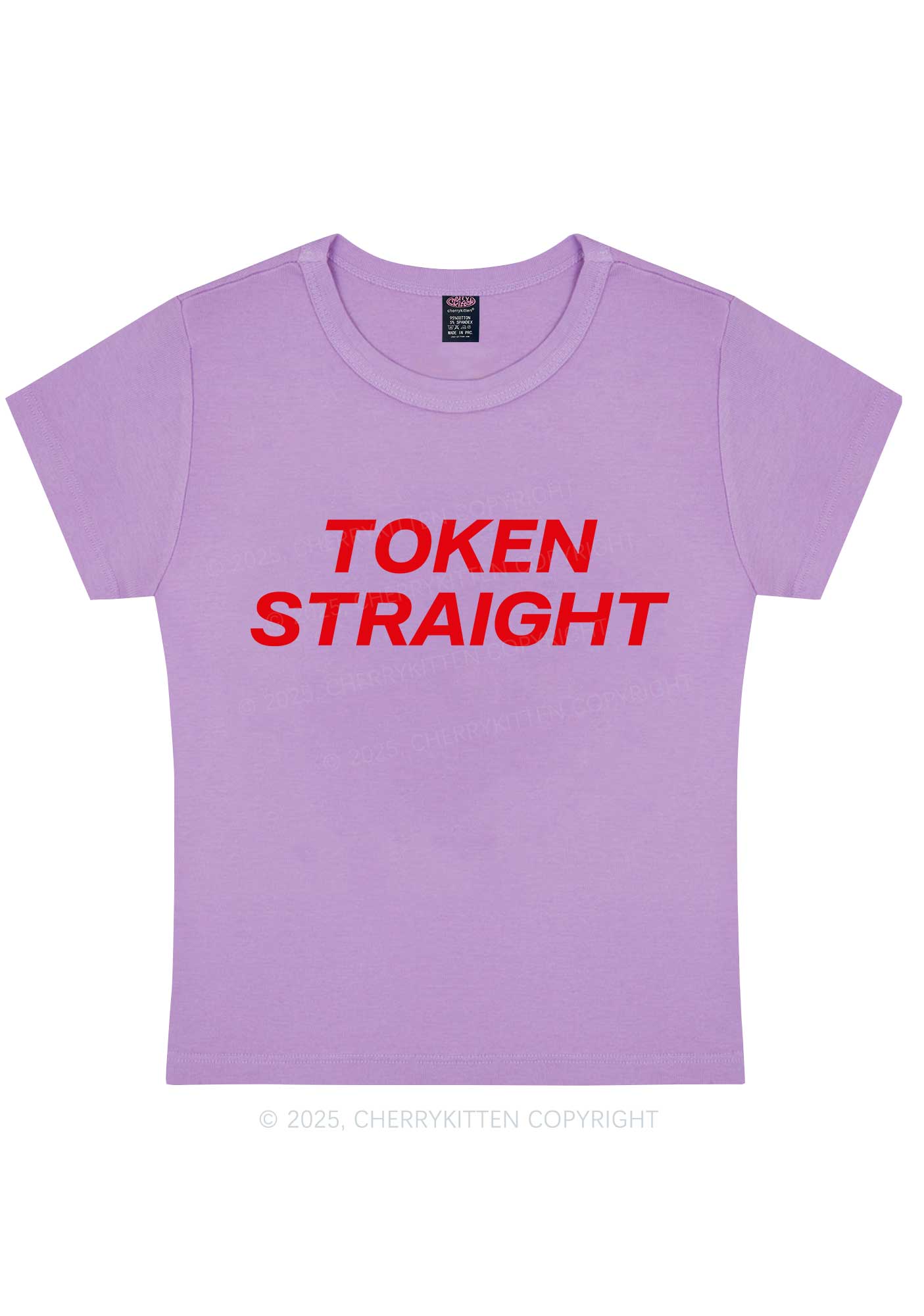 Token Straight Pride Y2K Baby Tee Cherrykitten - Image 7
