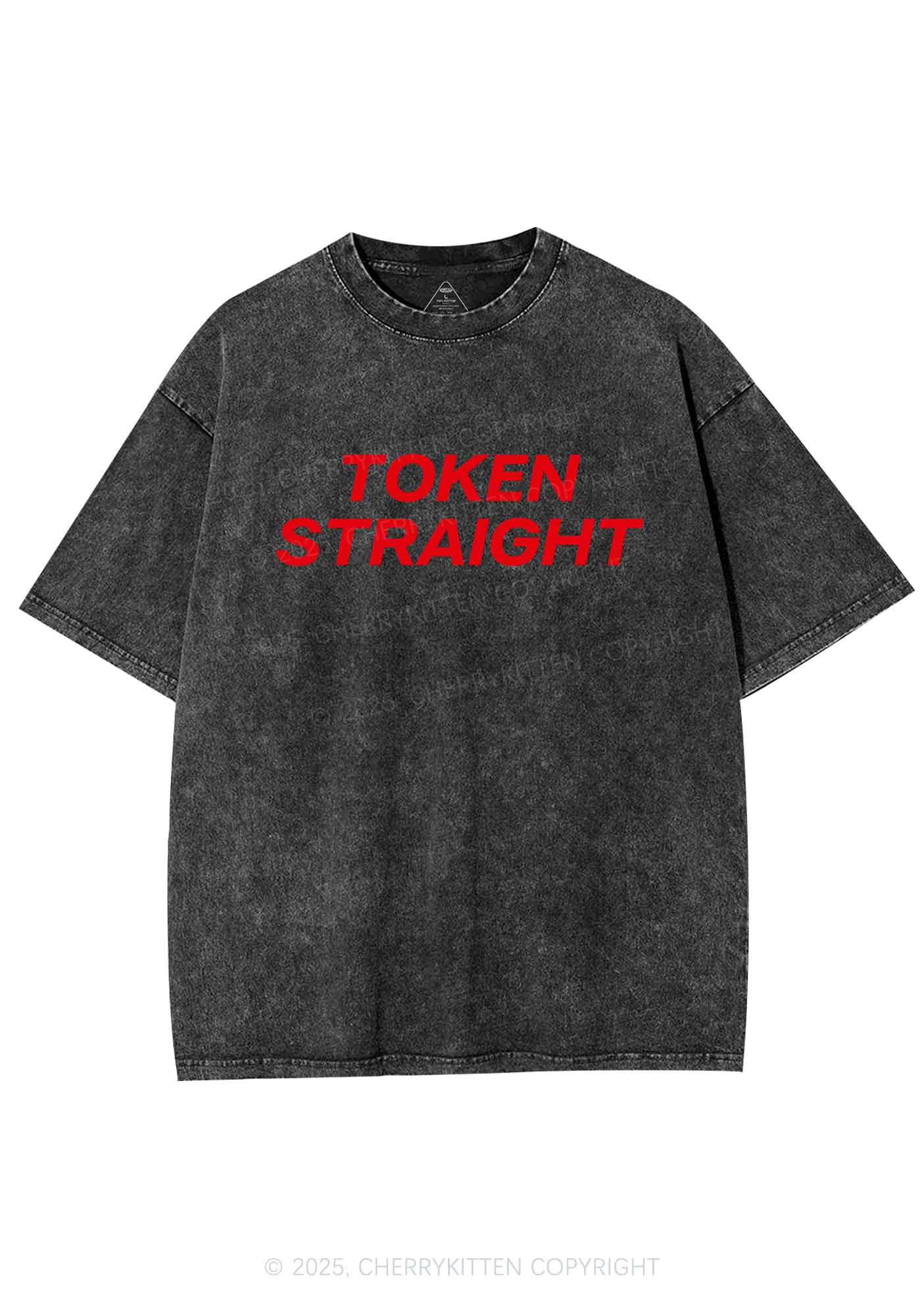 Token Straight Pride Y2K Shirts Washed Tee Cherrykitten - Image 3