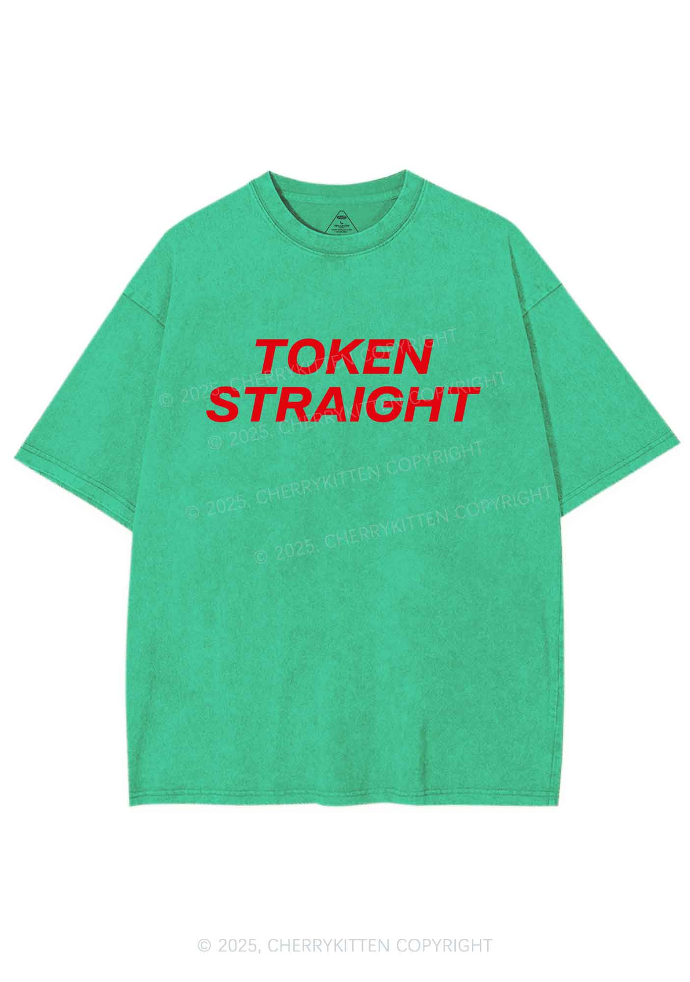 Token Straight Pride Y2K Shirts Washed Tee Cherrykitten - Image 8
