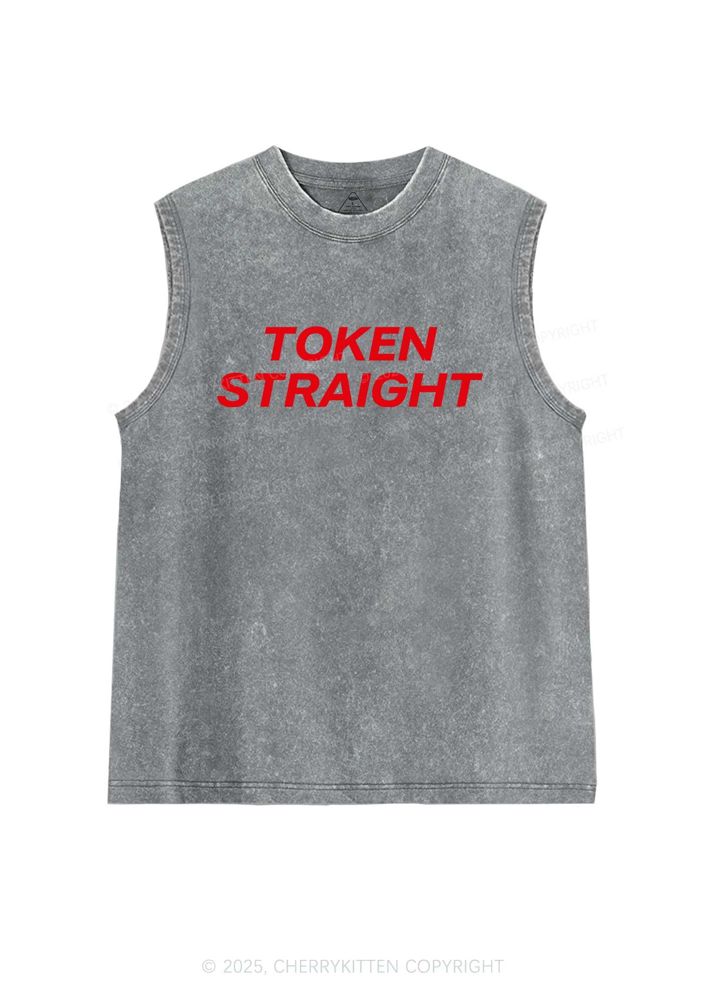 Token Straight Pride Y2K Washed Muscle Tank Cherrykitten - Image 5