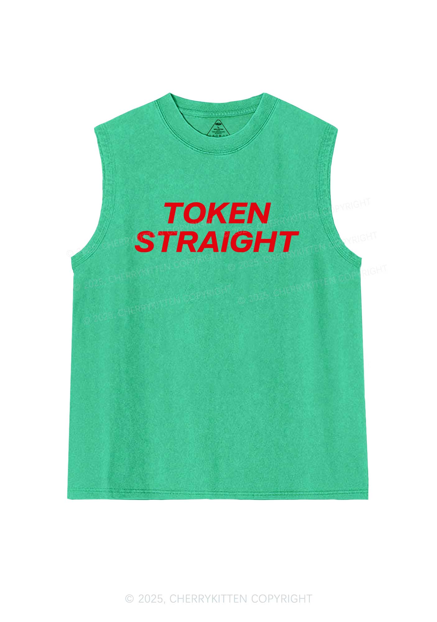 Token Straight Pride Y2K Washed Muscle Tank Cherrykitten - Image 7