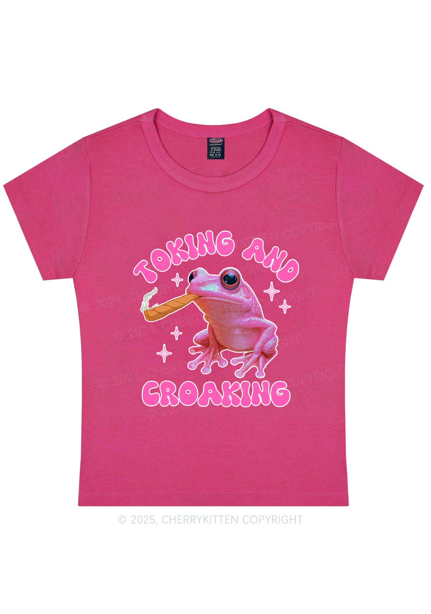 Toking And Croaking Y2K Baby Tee Cherrykitten - Image 10