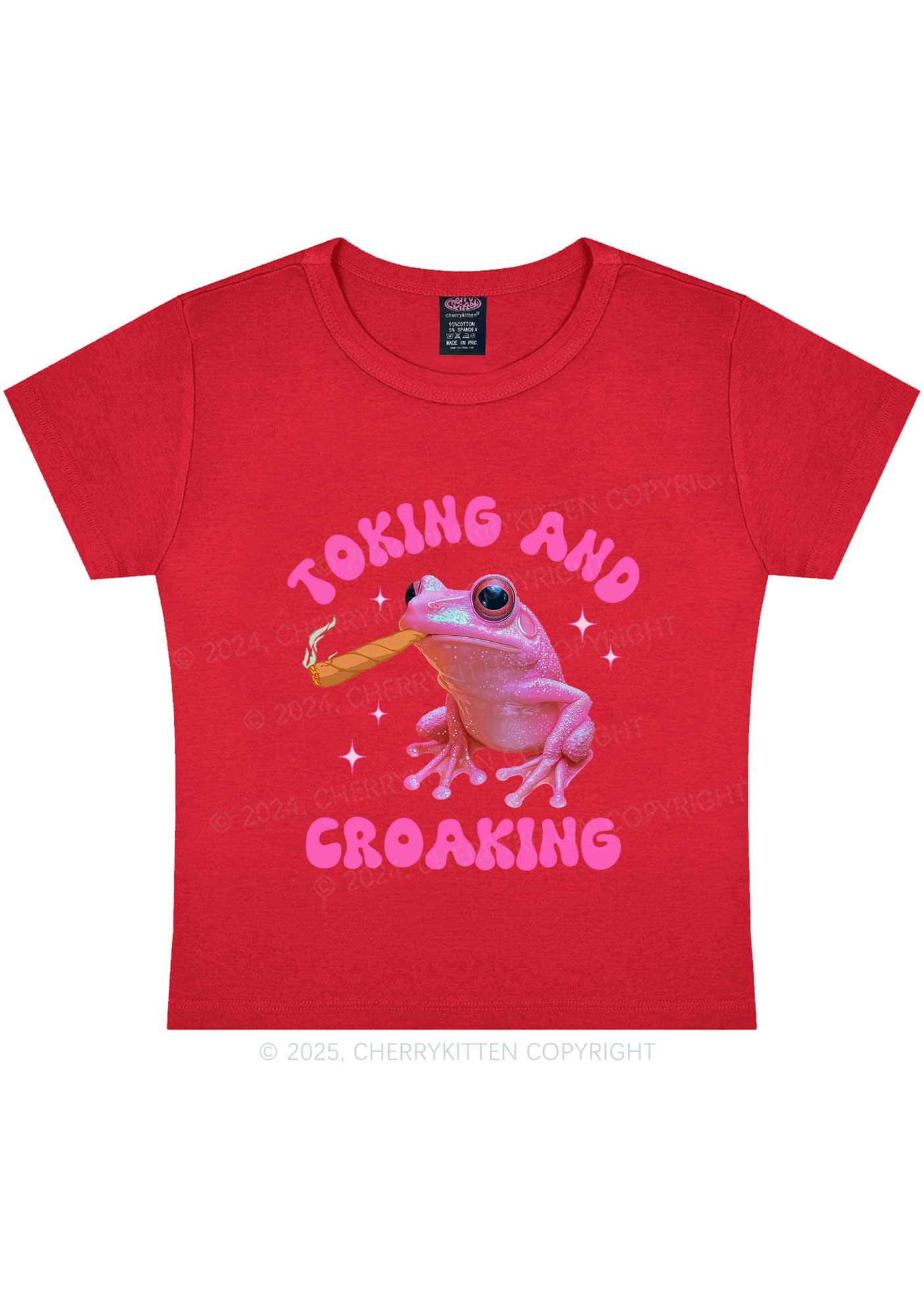 Toking And Croaking Y2K Baby Tee Cherrykitten - Image 11
