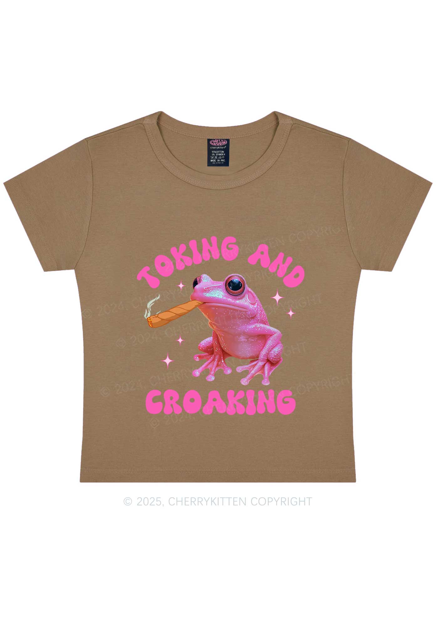 Toking And Croaking Y2K Baby Tee Cherrykitten - Image 12