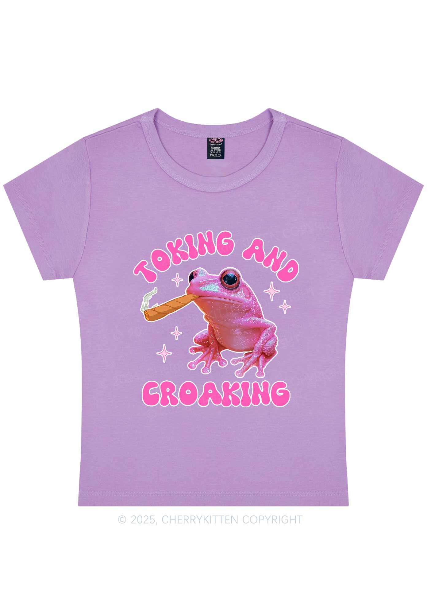 Toking And Croaking Y2K Baby Tee Cherrykitten - Image 6