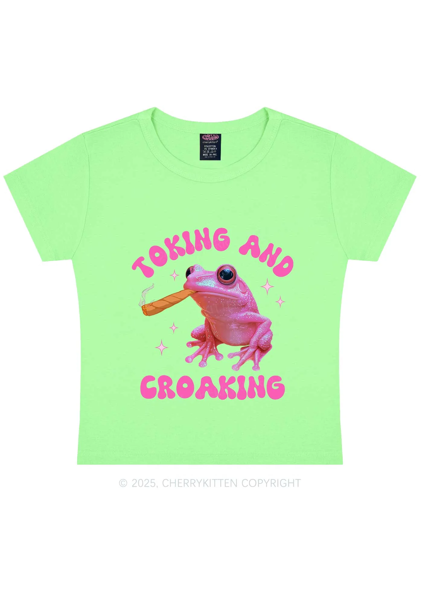 Toking And Croaking Y2K Baby Tee Cherrykitten - Image 9