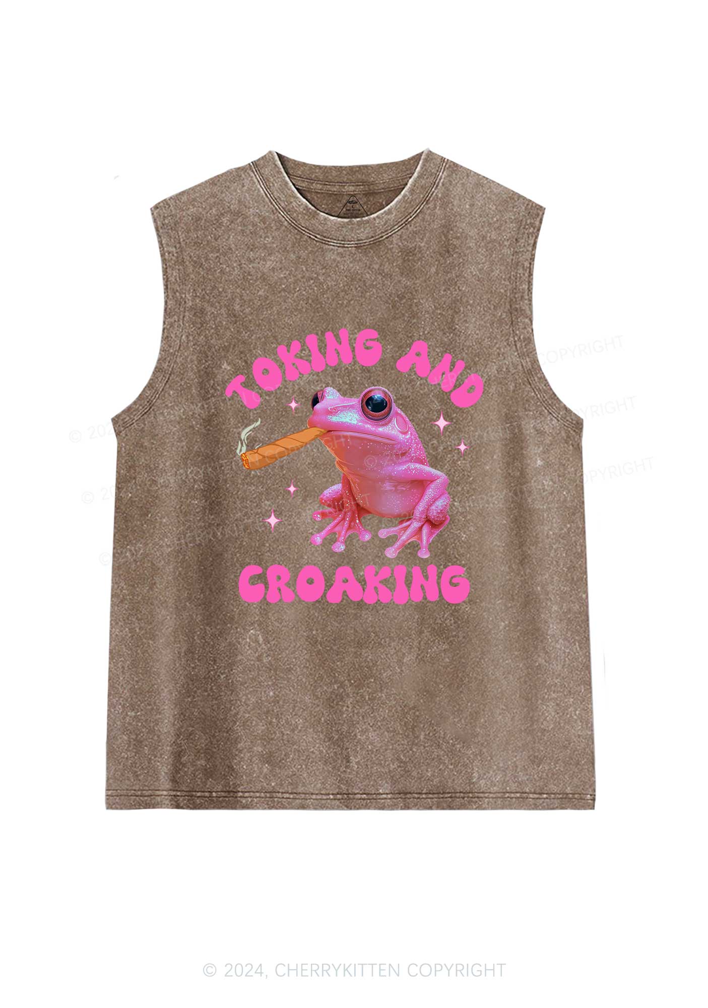 Toking And Croaking Y2K Washed Tank Cherrykitten - Image 5