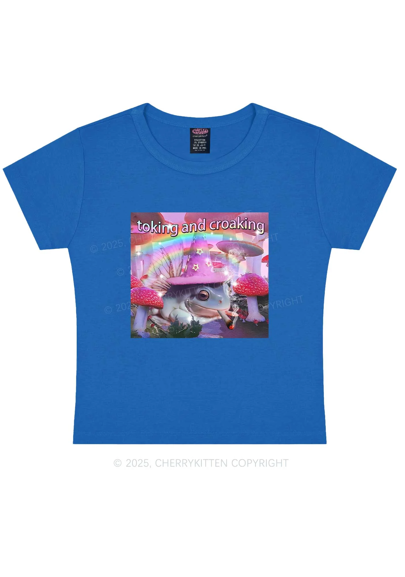 Toking Croaking Frog Y2K Baby Tee Cherrykitten - Image 9