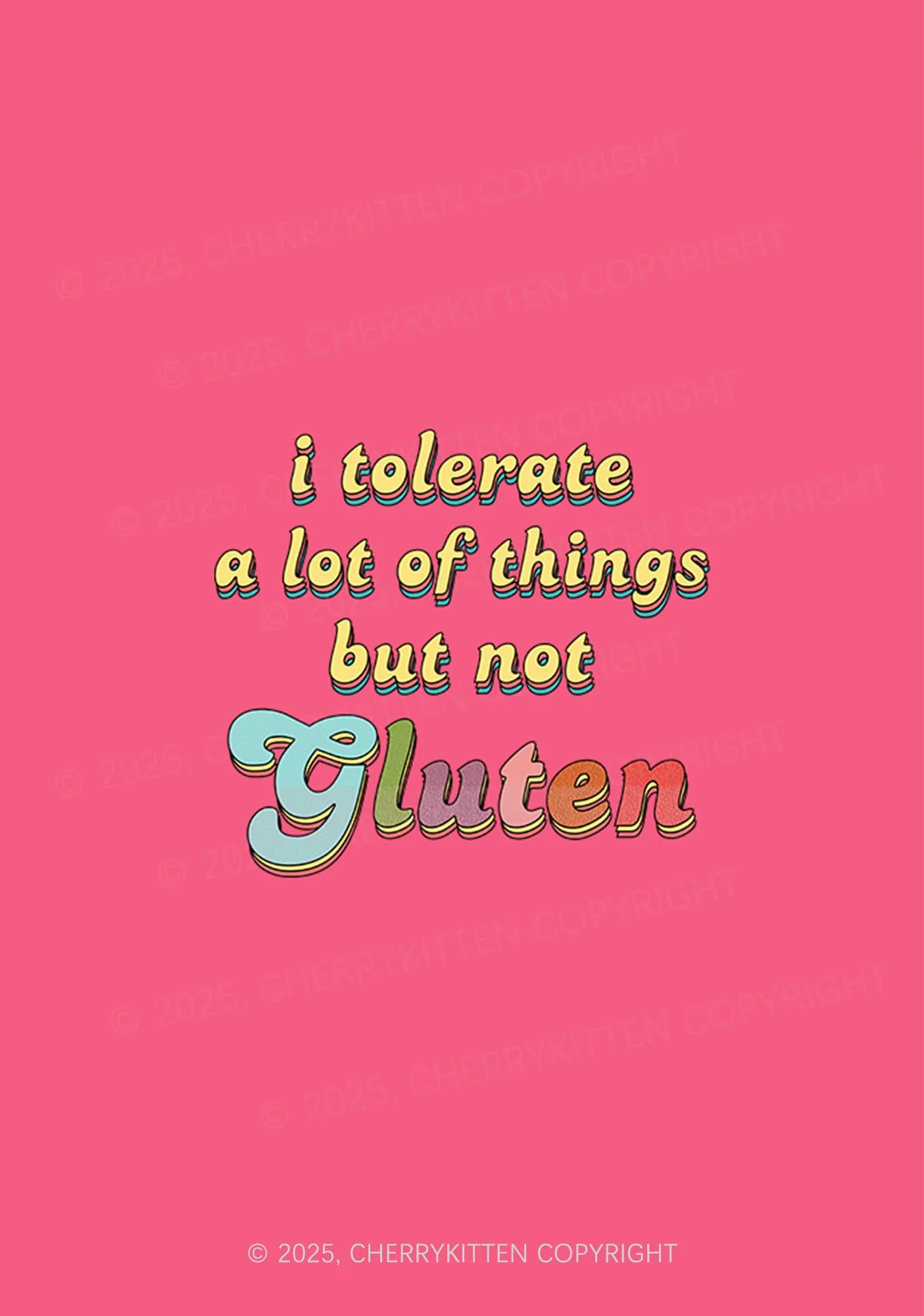 Tolerate Gluten 1Pc Y2K Pin Badge Cherrykitten - Image 2
