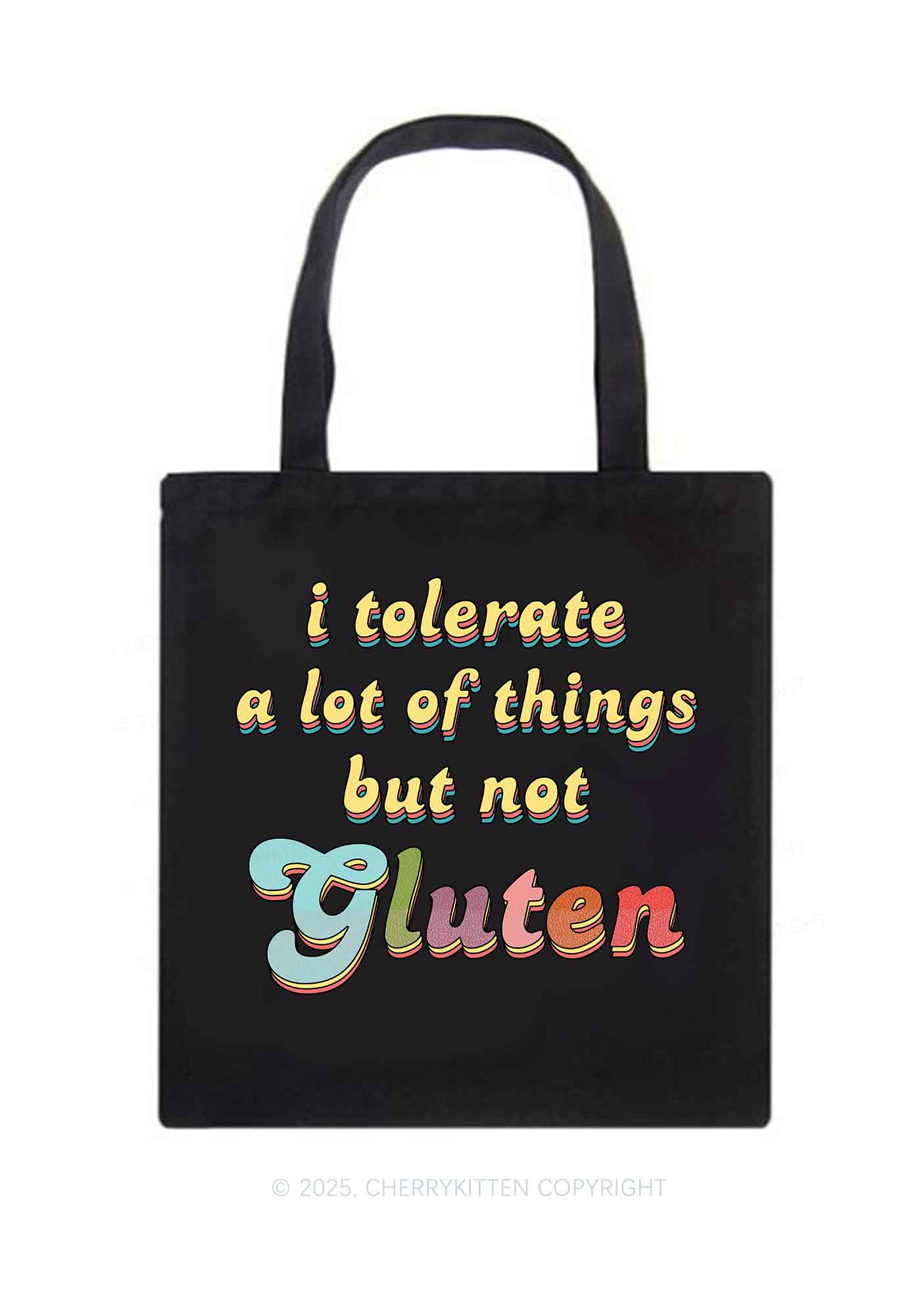 Tolerate Gluten Y2K Canvas Tote Bag Cherrykitten - Image 3