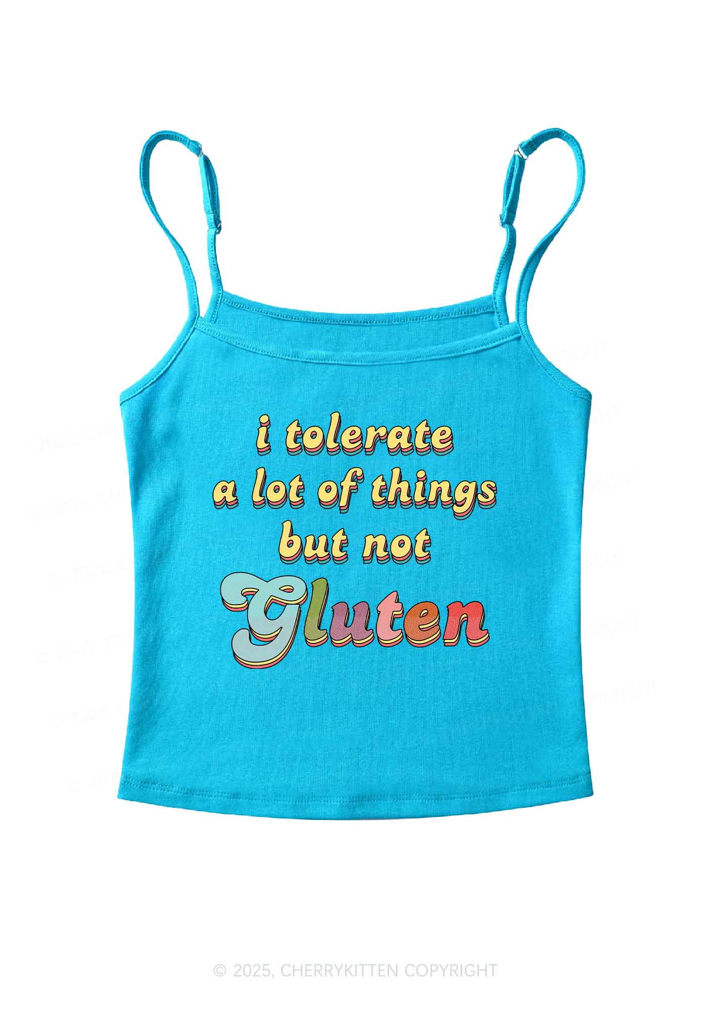 Tolerate Gluten Y2K Spaghetti Strap Cami Cherrykitten - Image 4